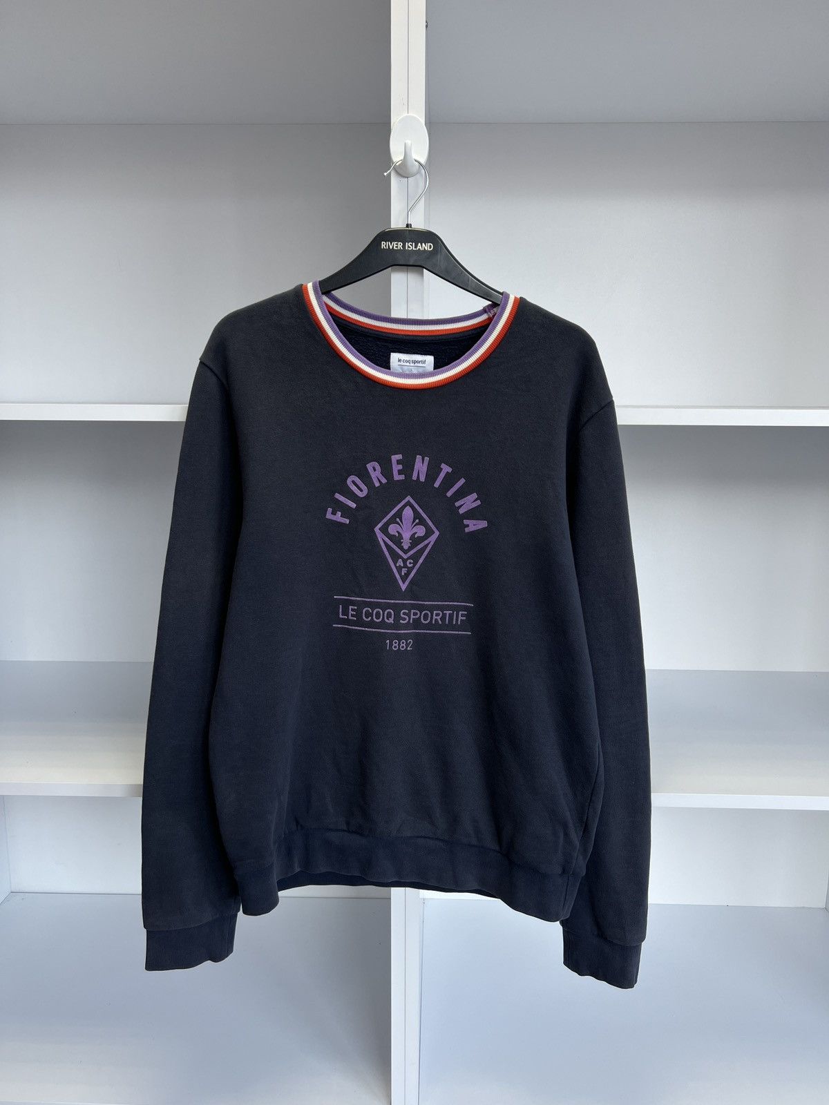 Le Coq Sportif × Vintage Vintage Le Coq Sportif Fiorentina Football Sweatshirt Size US L / EU 52-54 / 3 - 2 Thumbnail