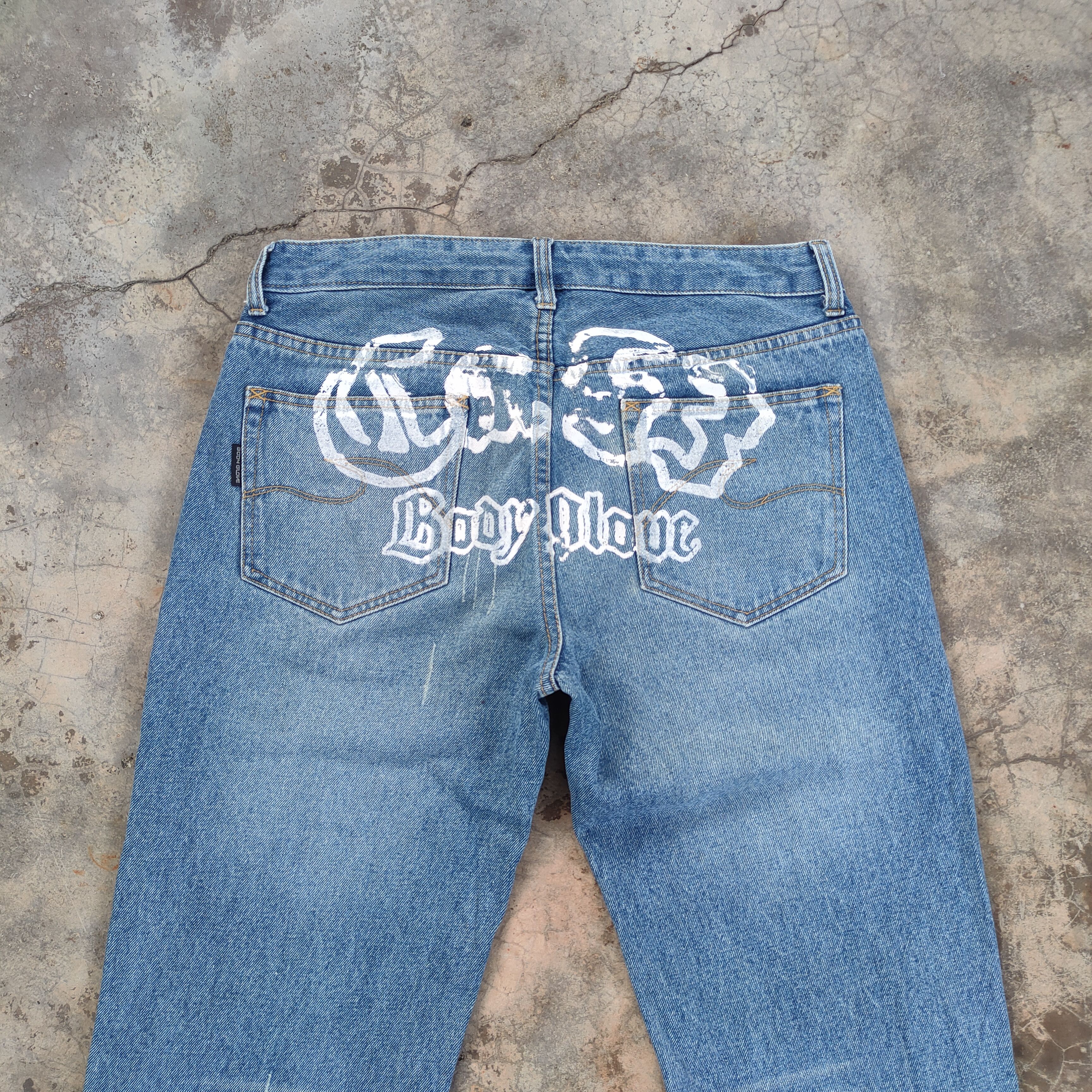 Body Glove W33 VINTAGE BODY GLOVE RIPPEP DENIM JEAN PANTS Size US 33 - 12 Thumbnail