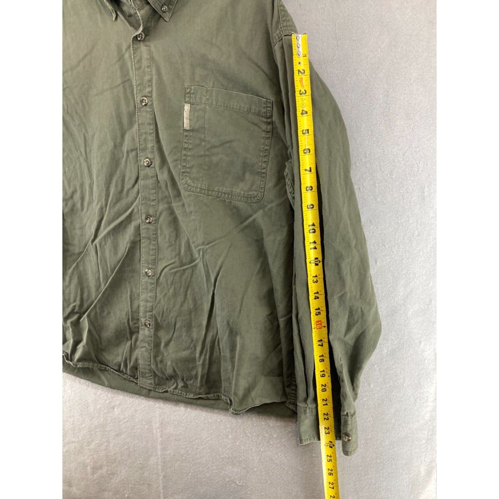 Vintage Columbia Mens Shirt 2XL Green Outdoor Hiking Button-Up Long Sleeve Cotton - Shirt - Men - 2XL - Green - Outdoor - Columbia Size US XXL / EU 58 / 5 - 4 Thumbnail
