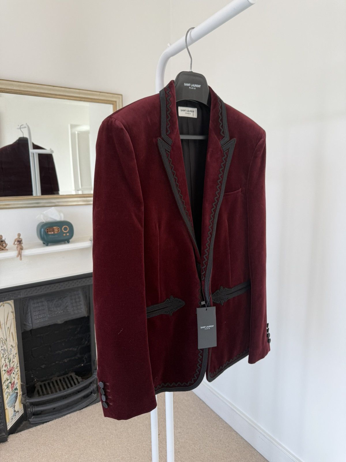 Saint Laurent Paris FW18 Saint Laurent Velvet Western Blazer Jacket Size 48R - 2 Thumbnail