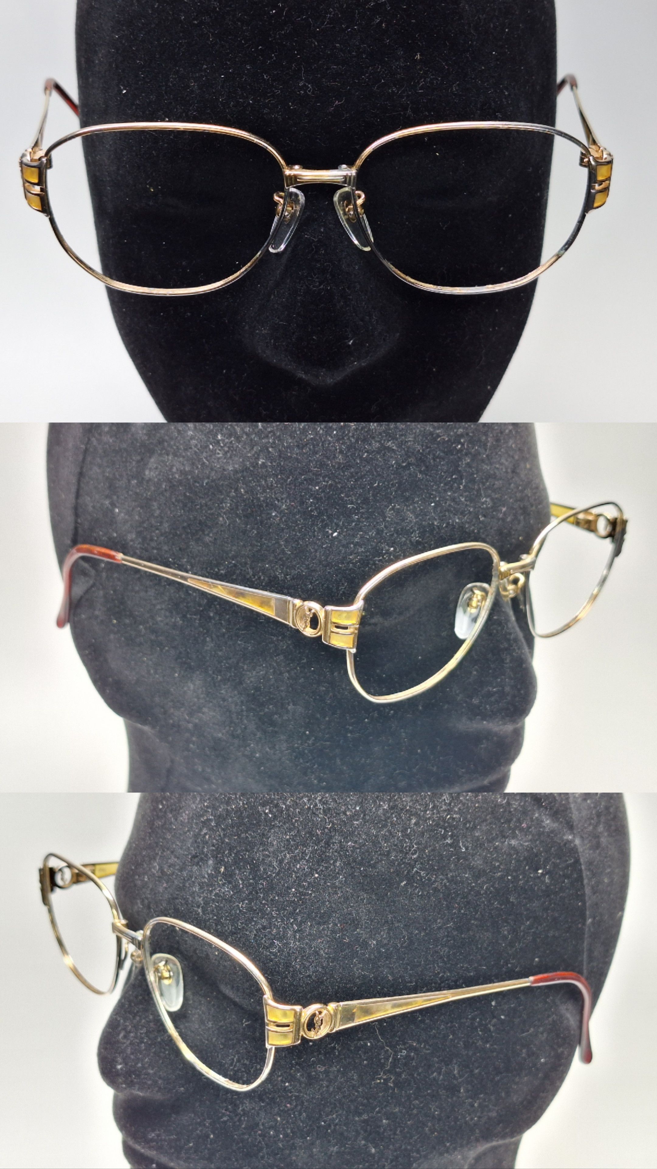 Yves Saint Laurent Yves Saint Laurent 30-4655 Pure Titanium Oval Eyeglasses Size ONE SIZE - 6 Thumbnail