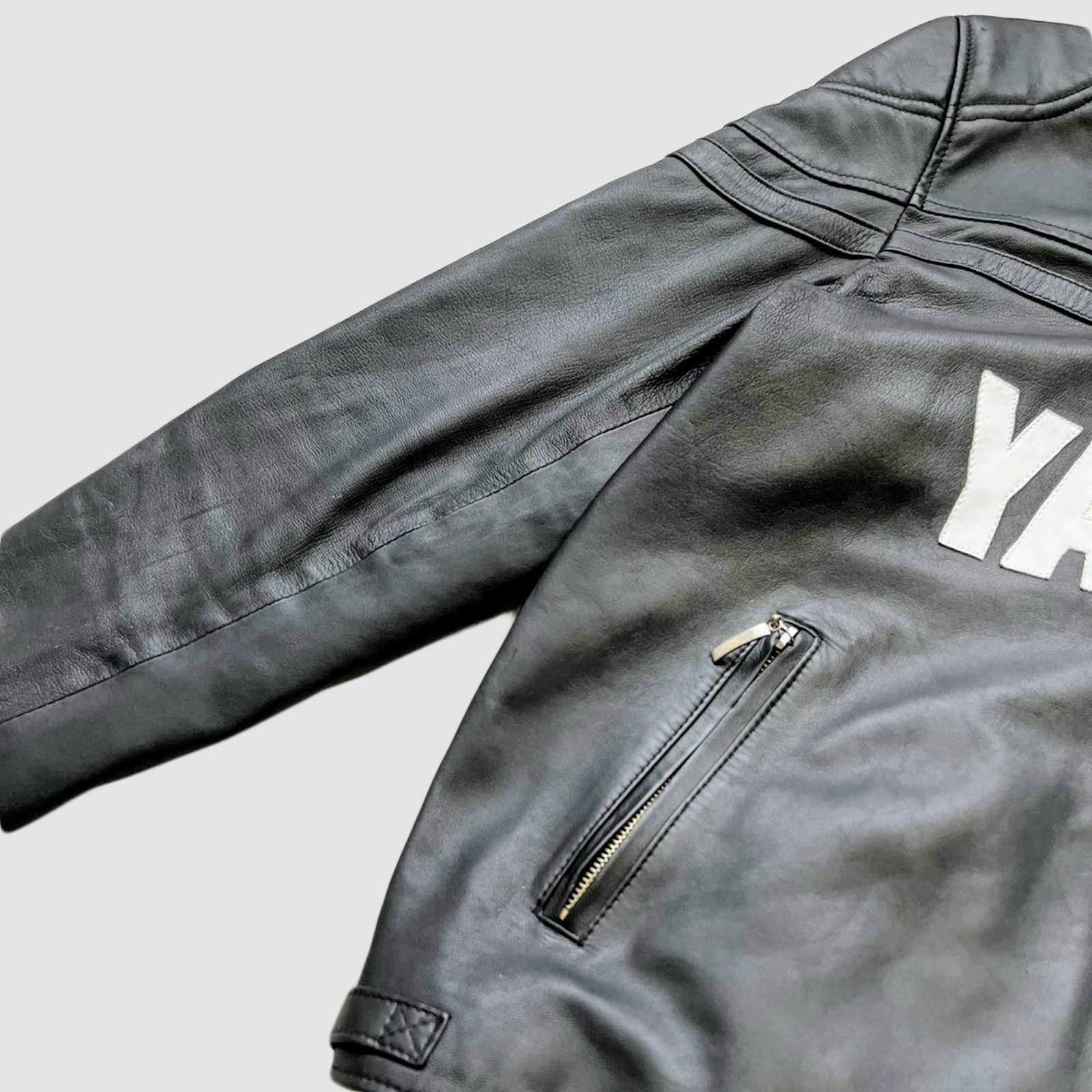 Yamaha 💀 MATTE 🔥 BLACK YAMAHA Racing Leather Jacket Rare Size US XXL / EU 58 / 5 - 3 Thumbnail
