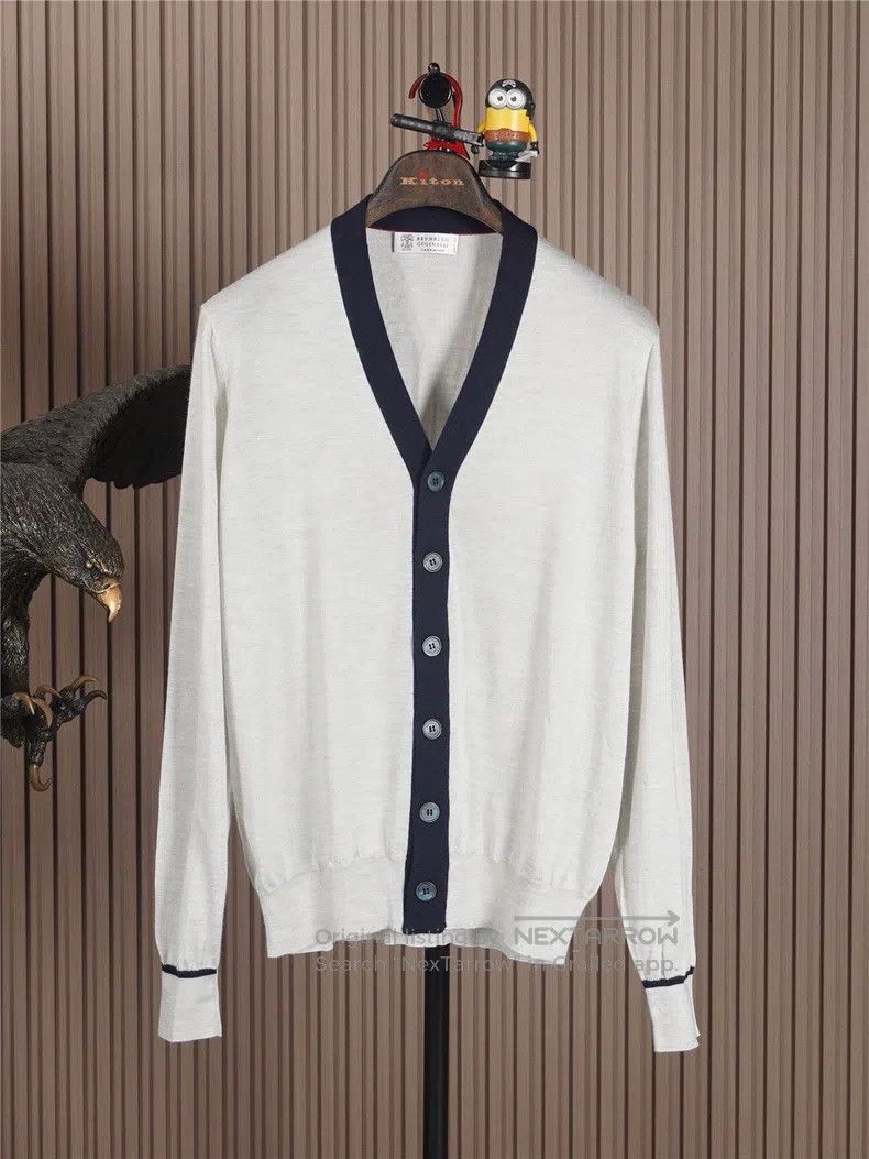 Brunello Cucinelli Brunello Cucinelli Fall/Winter Men's Cardigan Size US S / EU 44-46 / 1 - 1 Thumbnail