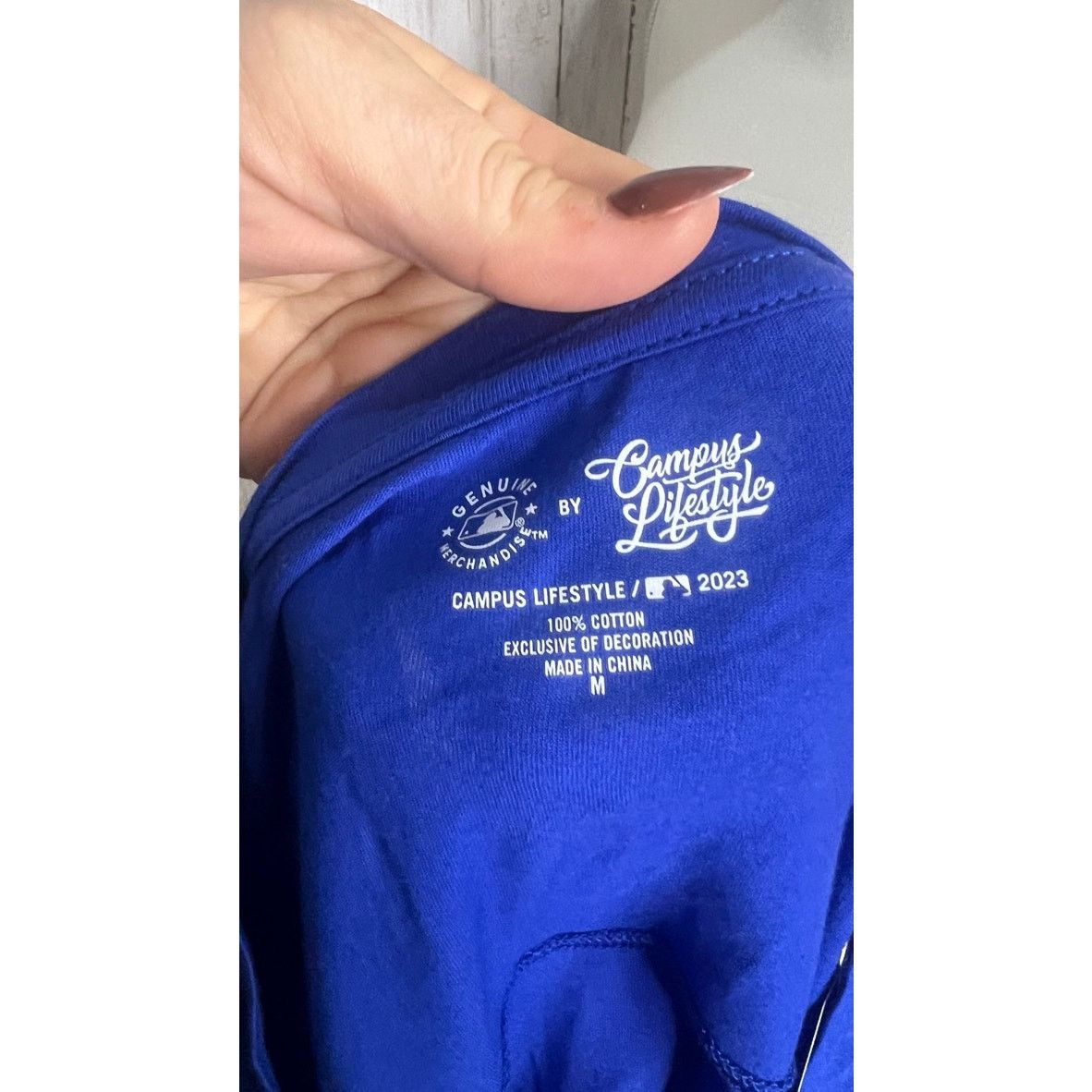 MLB NWT Women's Medium Kansas City Royals Blue Striped T-Shirt Size M / US 6-8 / IT 42-44 - 5 Thumbnail