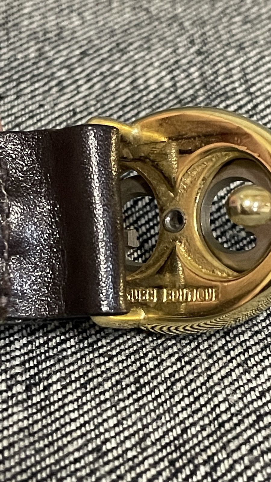 Designer Gucci Leather Vintage Size ONE SIZE - 3 Thumbnail