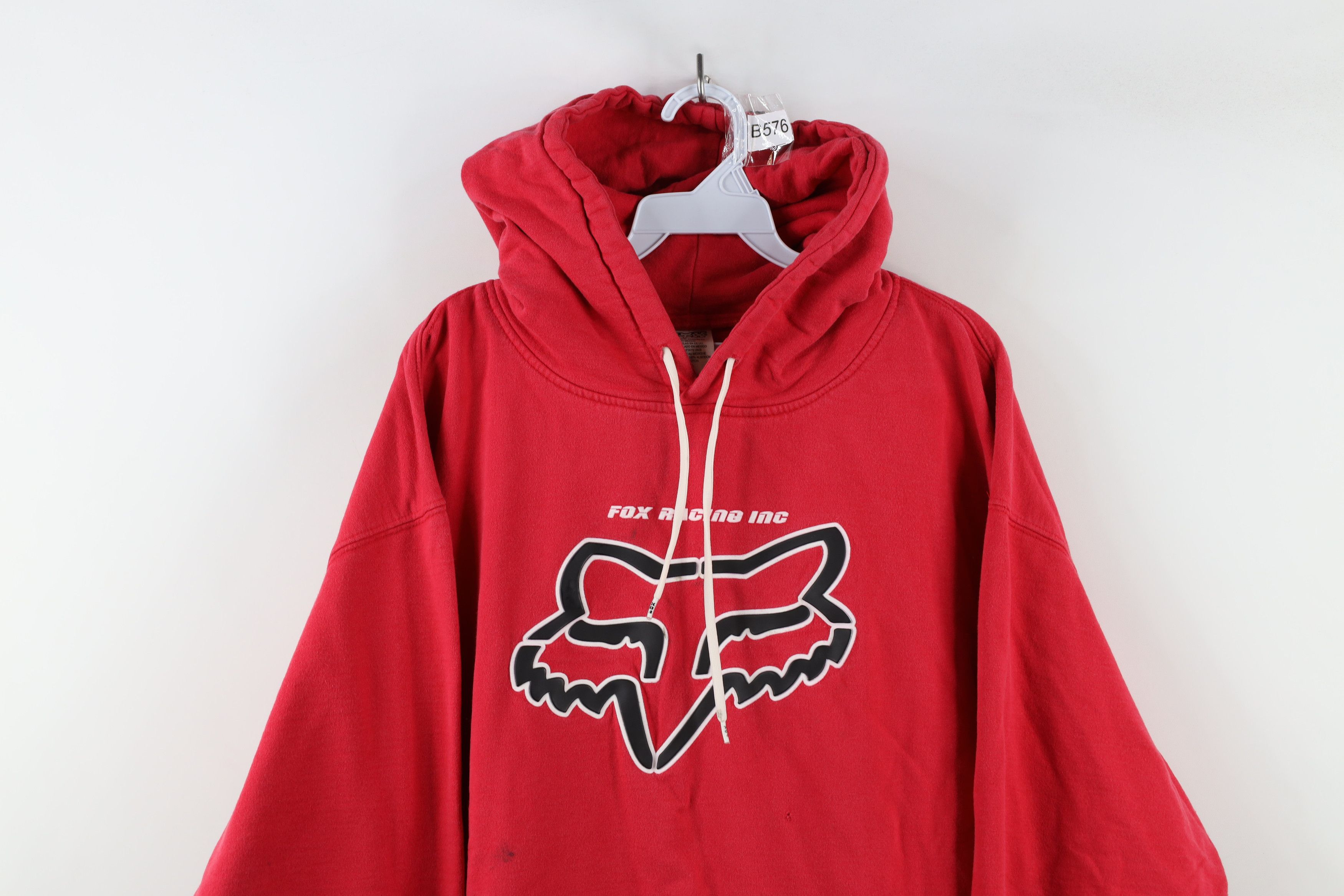 Fox Racing Vintage 90s Y2K Fox Racing Spell Out Heavyweight Hoodie Size US L / EU 52-54 / 3 - 2 Thumbnail