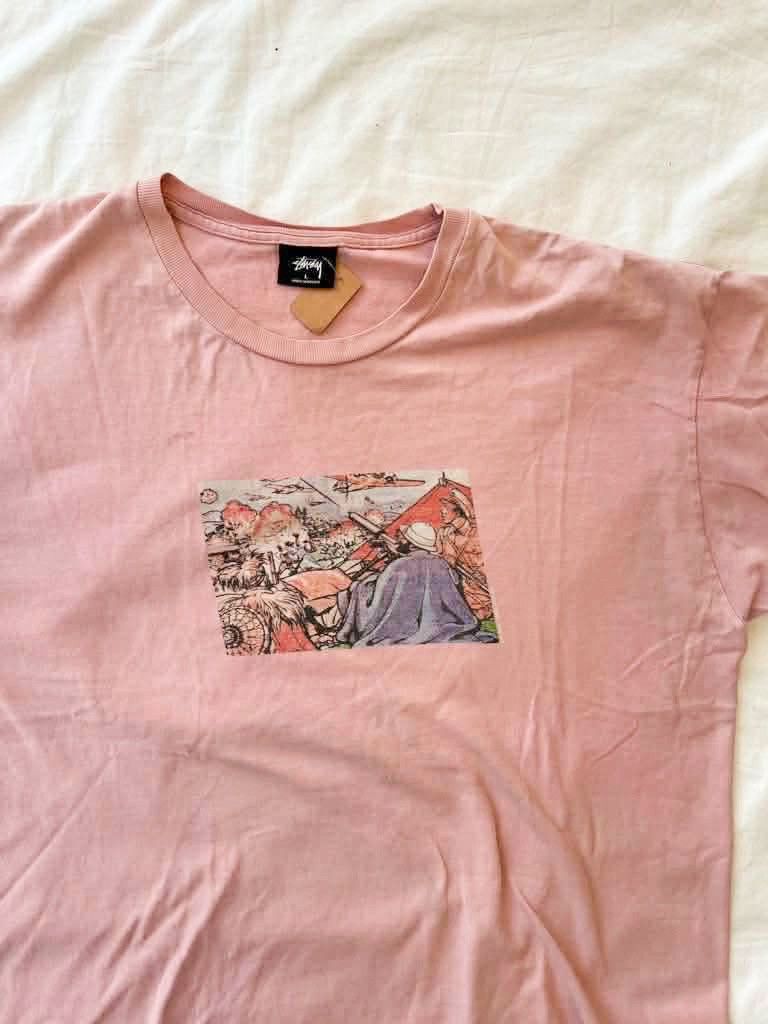 Stussy Haile Selaisse graphic pink t-shirt Size US L / EU 52-54 / 3 - 2 Thumbnail