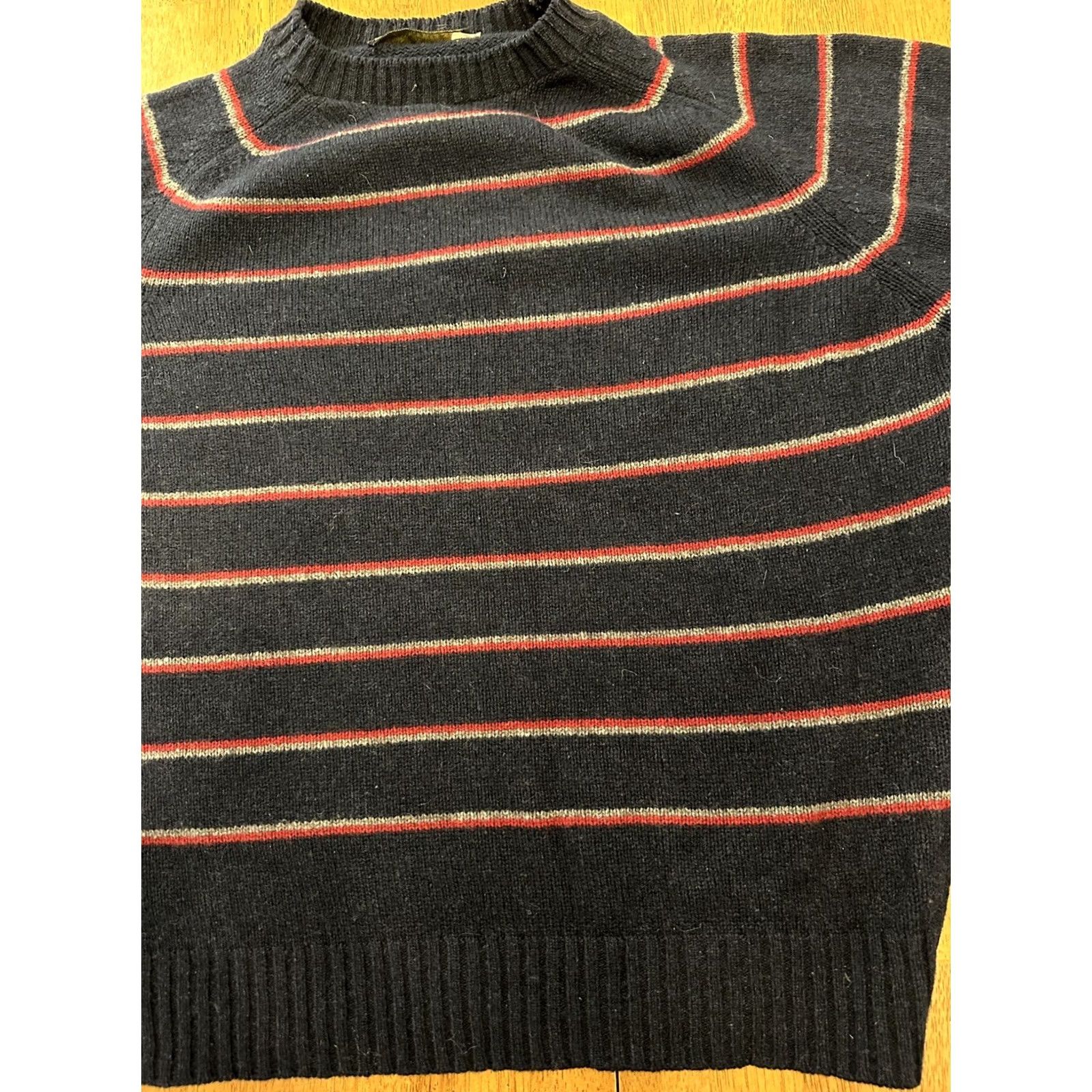 Van Heusen VINTAGE Van Heusen Sweater XL Striped 80s 90s USA Blue Acrylic Knit Mens Size US XL / EU 56 / 4 - 4 Thumbnail