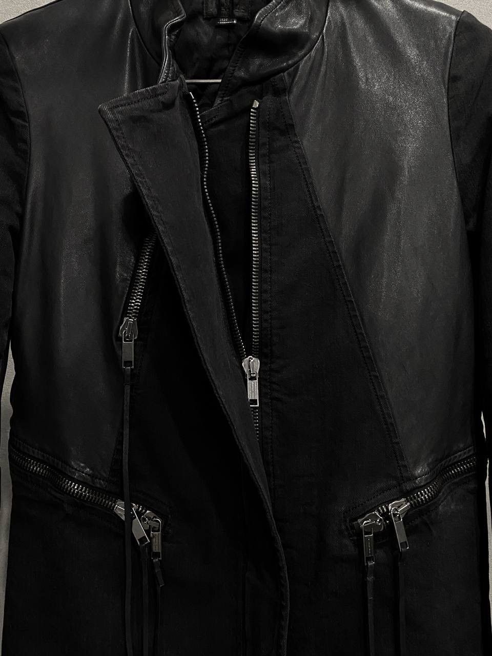 Diesel Diesel Leather & Denim Avangard Coat Size S / US 4 / IT 40 - 5 Thumbnail