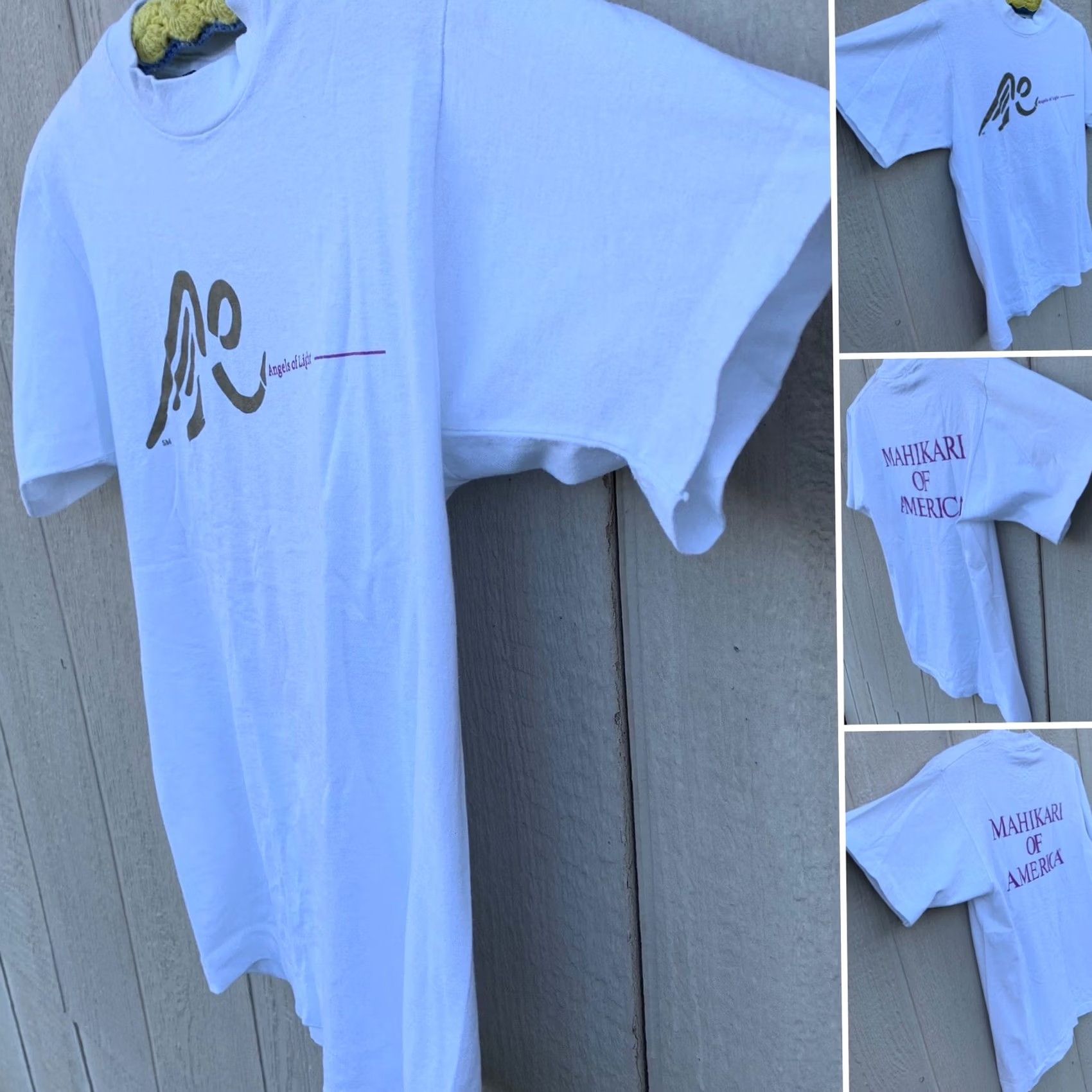 Vintage vintage Angels of Light Mahikari of America t-shirt Screen Stars Best White 50/50 Crew Short Sleeve M Men Logo 80s 90s Size US M / EU 48-50 / 2 - 2 Thumbnail