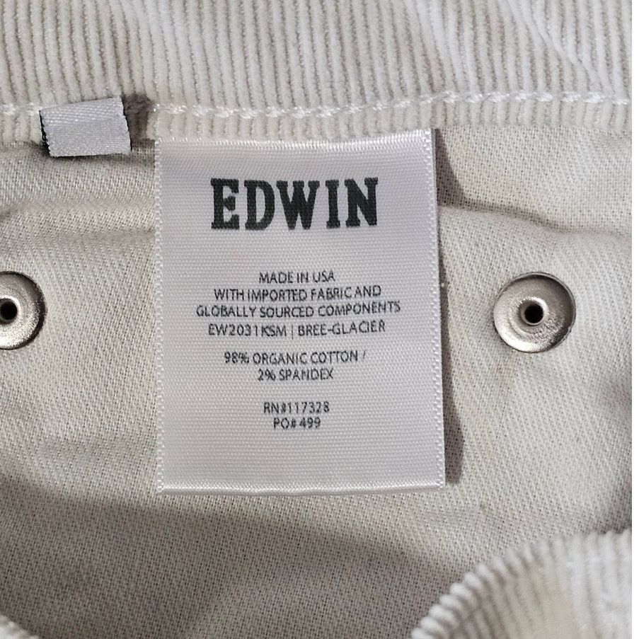 Edwin NWT Anthropologie EDWIN Bree Glacier Corduroy Pants Jeans 26 Size 26" / US 2 / IT 38 - 6 Thumbnail