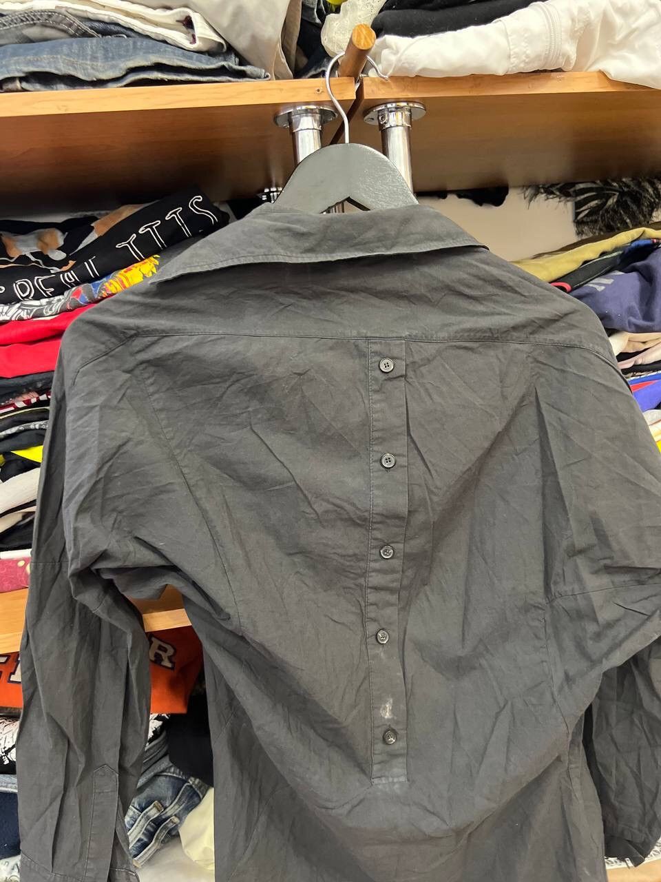 Allsaints Allsaints Black Abstract Design Y2K Avant Garde Shirt Size XS / US 0-2 / IT 36-38 - 7 Thumbnail