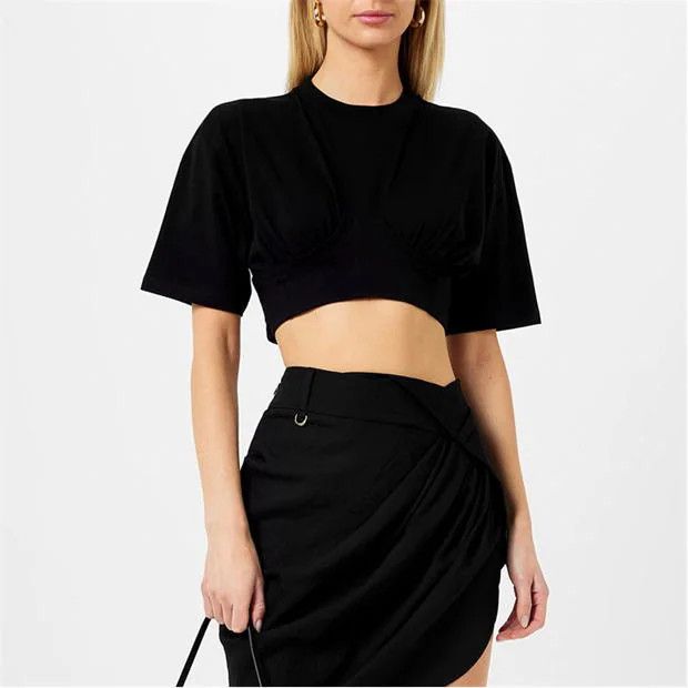 Jacquemus o1g2r1mq1024 T- Shirt in Black Size M / US 6-8 / IT 42-44 - 3 Thumbnail