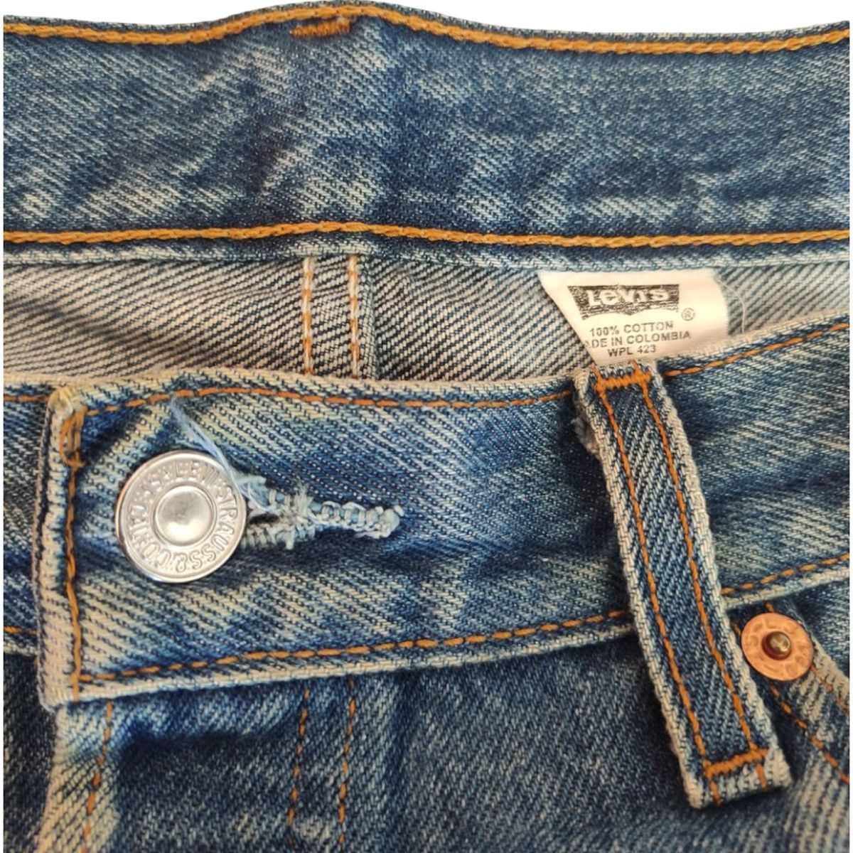 Japanese Brand custom 90s distressed Levi's 501 Size US 34 / EU 50 - 3 Thumbnail
