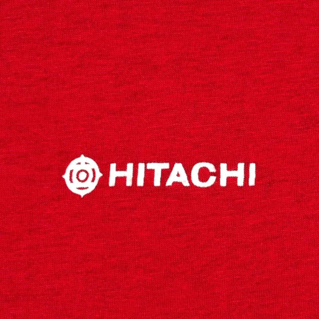 Logo 7 VINTAGE Hitachi Shirt Adult MEDIUM Red Logo Japanese Technology 80s Shirt Mens Red 80s Hitachi Logo T-Shirt Cotton Blend Vintage USA 80s Size US M / EU 48-50 / 2 - 2 Thumbnail