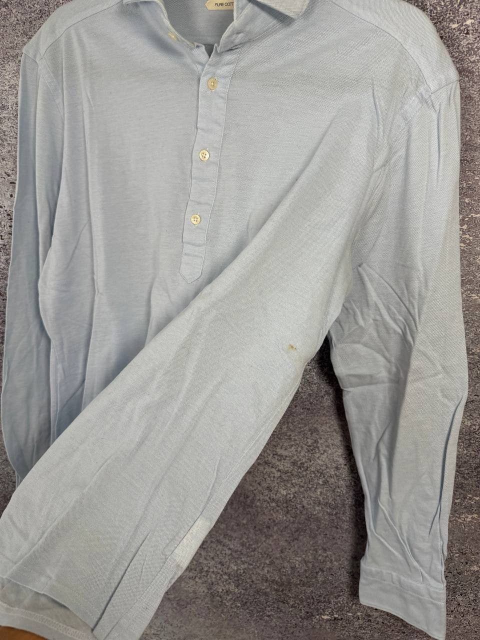 Suitsupply Suitsupply Blue Pure Cotton Long Sleeve T-Shirt Medium Size US M / EU 48-50 / 2 - 11 Thumbnail