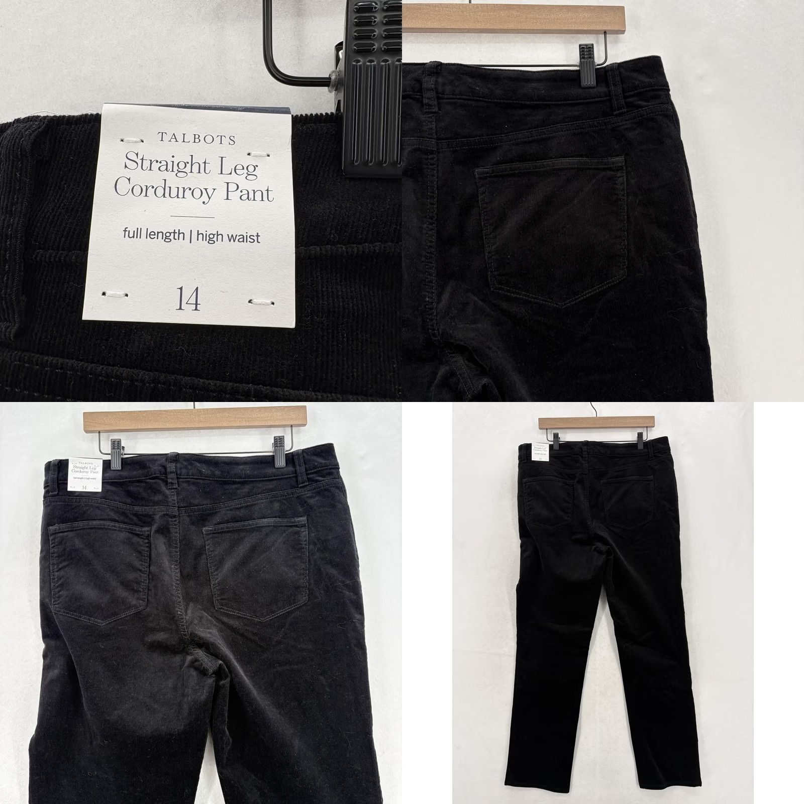 Talbots Talbots Black Corduroy Dress Pants Womens 14 Slimming Stretch NWT Pockets Flat Front 30in Inseam Size 36" / US 14 / IT 50 - 9 Thumbnail
