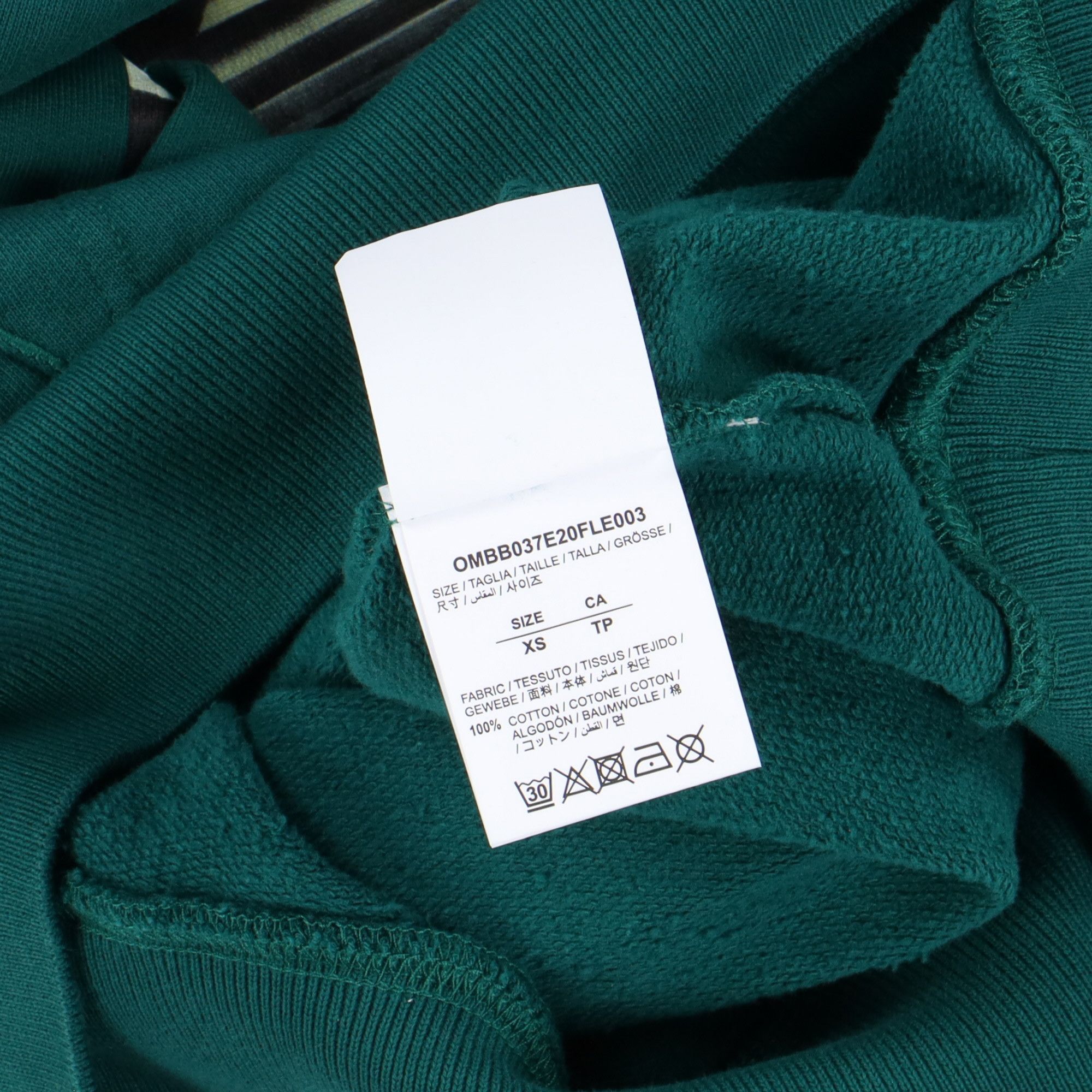 Off-White Green Caravaggio Arrows Oversized Hoodie Size XS / US 0-2 / IT 36-38 - 6 Thumbnail