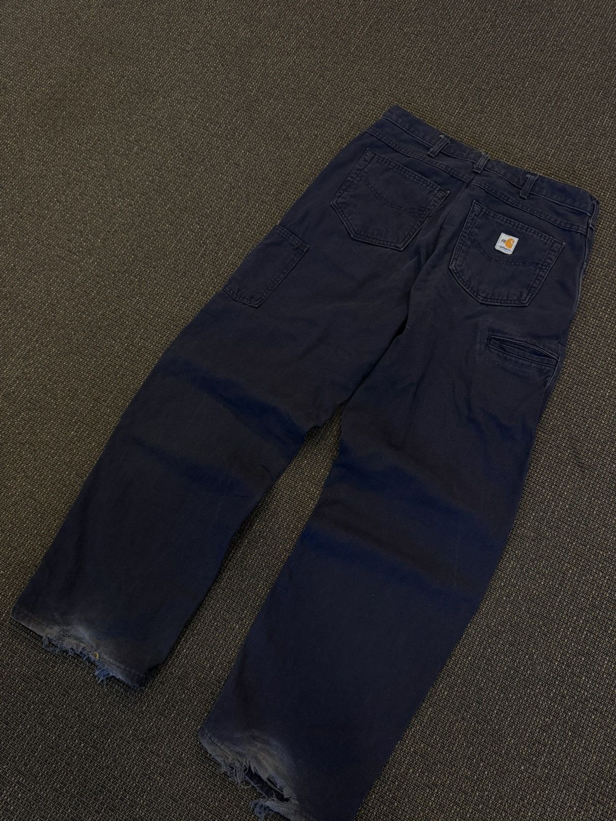Carhartt Carhartt FR Distressed Work Pants Navy Size US 35 - 2 Thumbnail