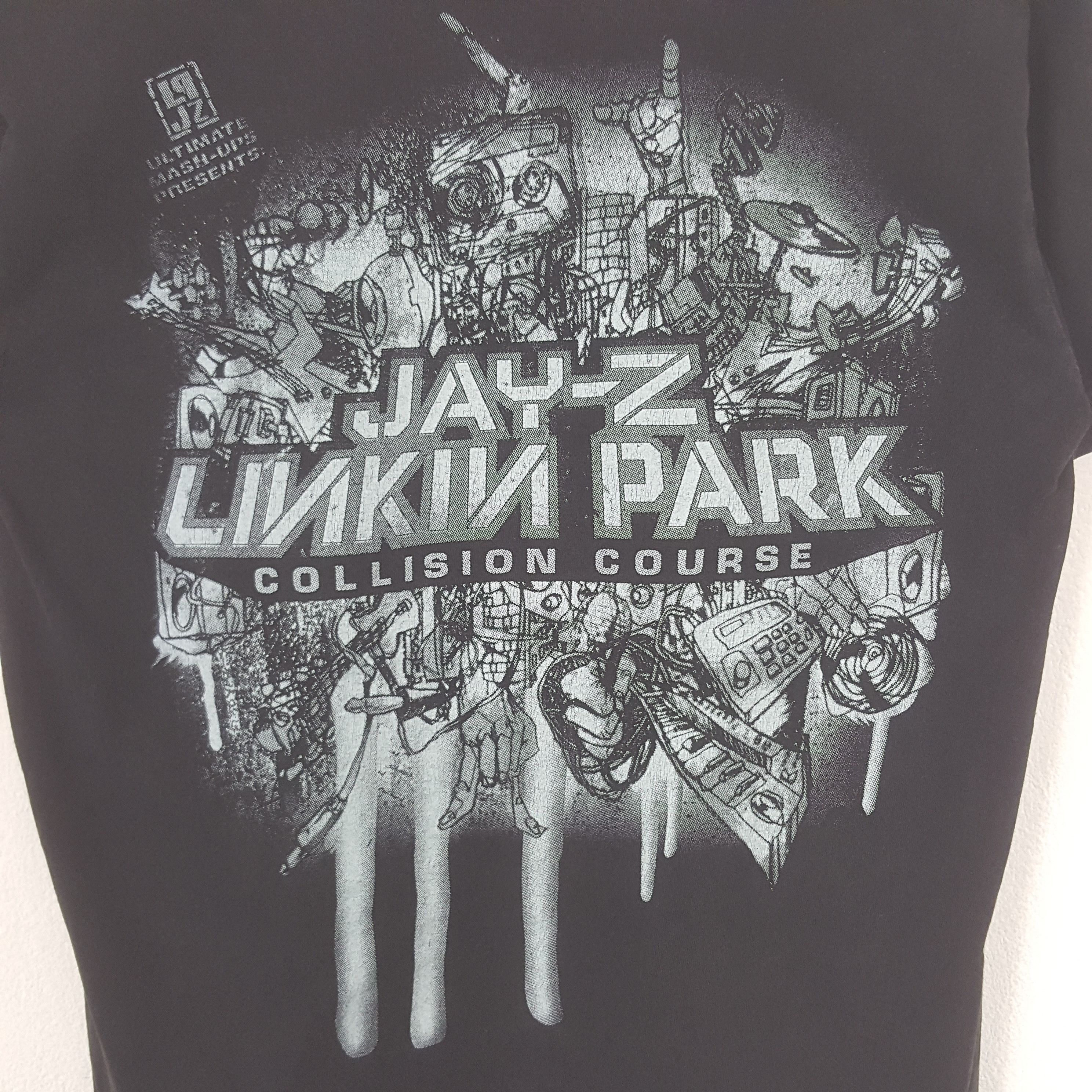 Band Tees Vintage Jay-z Linkin Park American Band Bootleg Tshirt RR26 Size US M / EU 48-50 / 2 - 4 Thumbnail