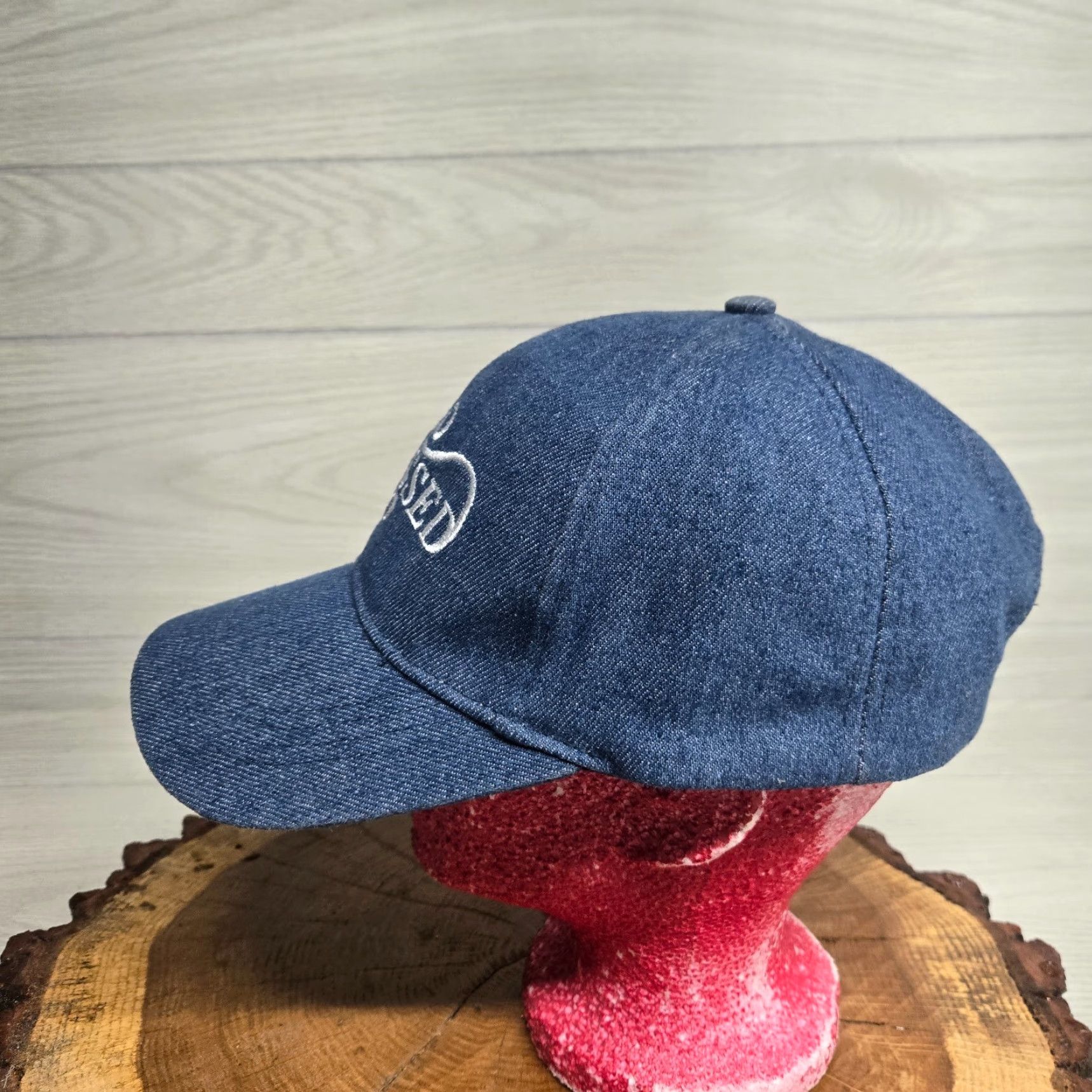 Denime BLESSED HaT Cap Adult Adjustable Blue Denim Size ONE SIZE - 4 Thumbnail