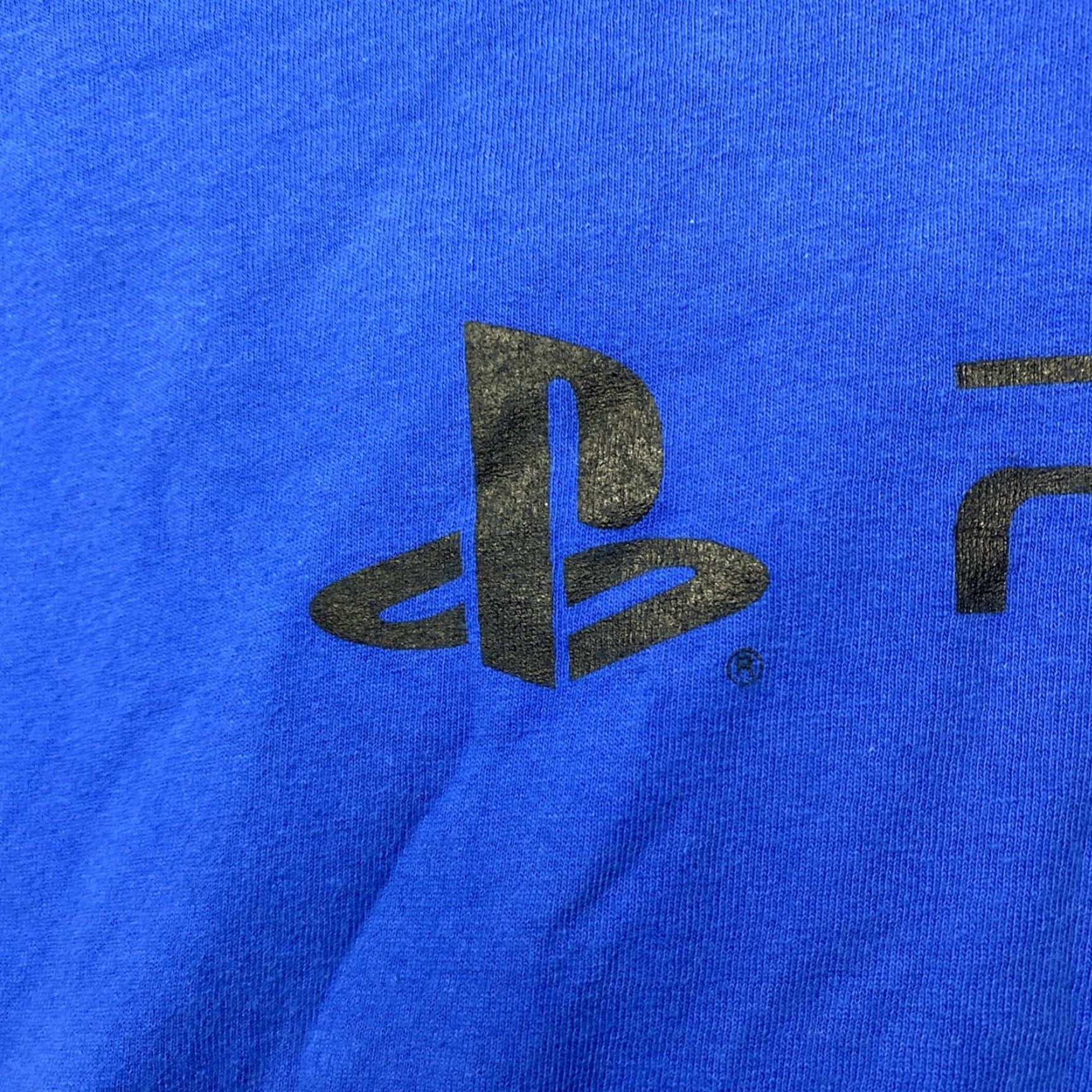 Gildan Sony PS4 Promo T Shirt Blue Playstation Adult Medium M 19.5 X 27 VINTAGE Size US M / EU 48-50 / 2 - 3 Thumbnail
