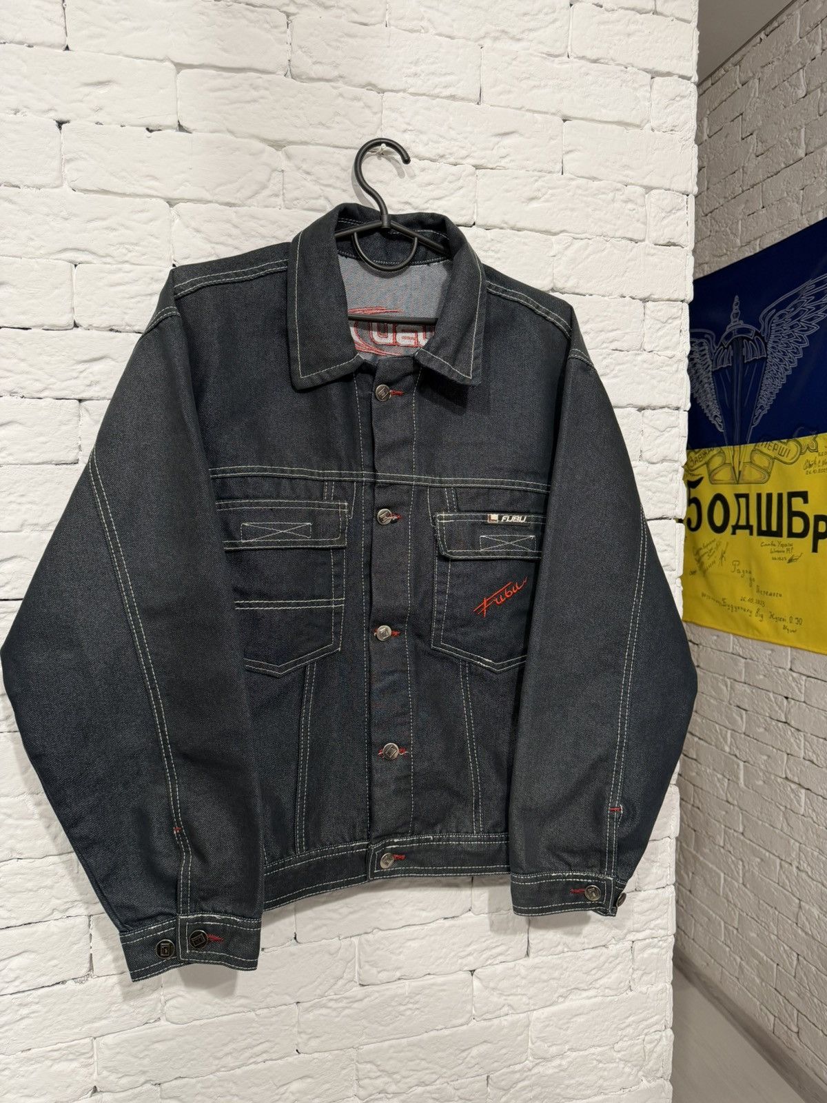 Fubu FUBU Y2K Denim Jacket Reflective Stitching Vintage Size M Size US M / EU 48-50 / 2 - 3 Thumbnail