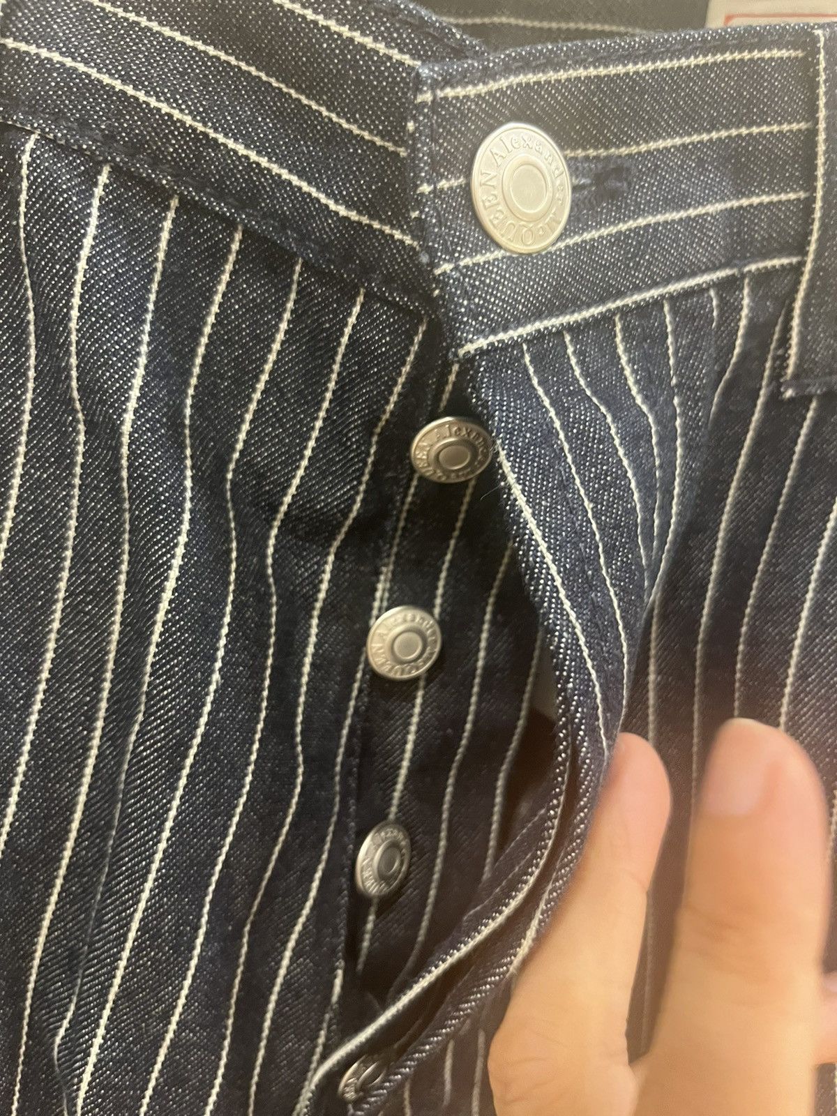 Alexander McQueen striped denim jeans size46 Size US 30 / EU 46 - 5 Thumbnail