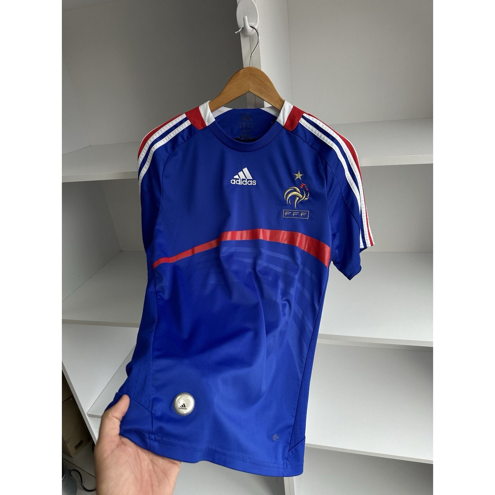 Adidas ZIDANE FRANCE 2007 2008 HOME SHIRT FOOTBALL SOCCER JERSEY AD Size US M / EU 48-50 / 2 - 10 Thumbnail