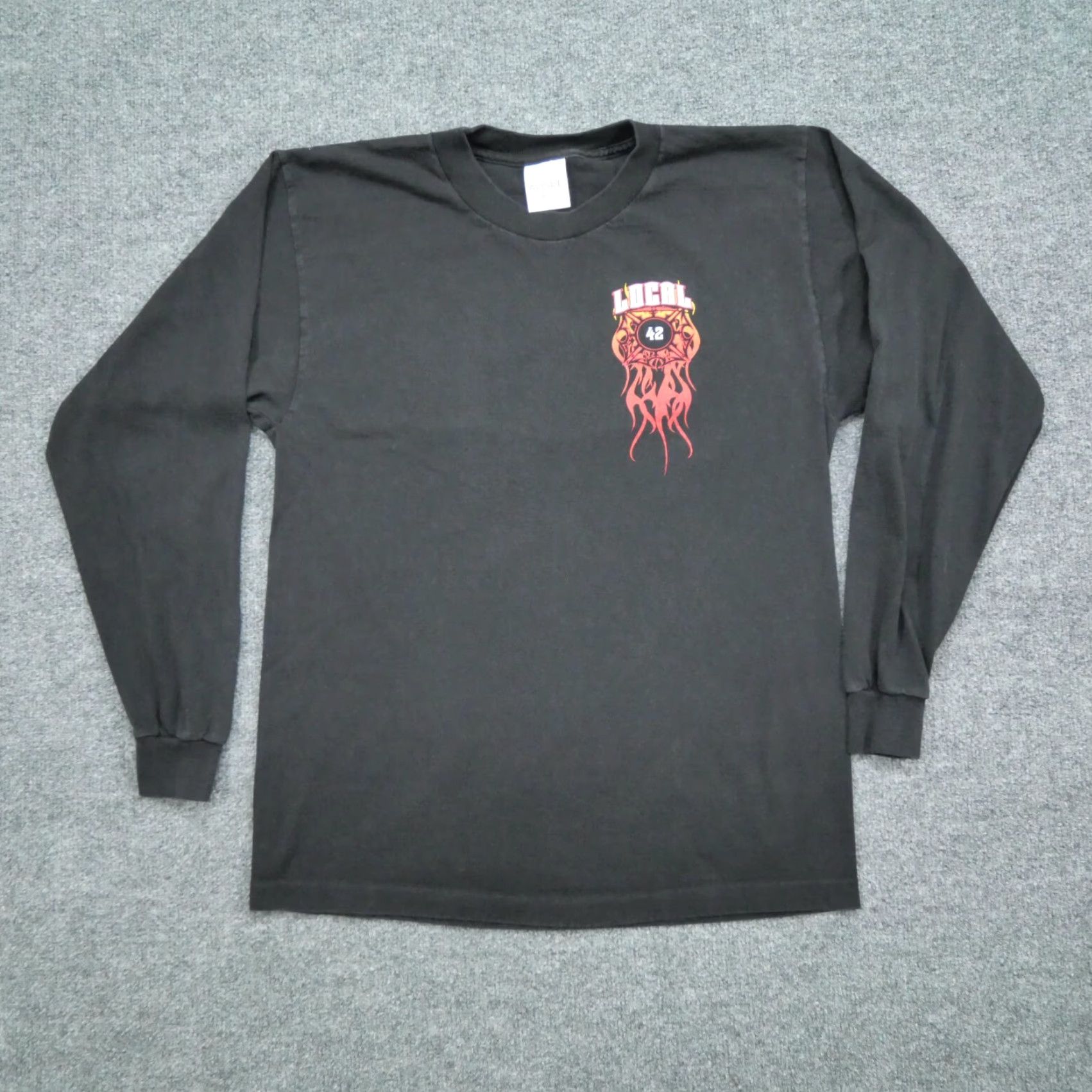 Vintage VINTAGE Fire Department T Shirt Adult Medium Black 90s KC FD Skull Kansas City Alore Mens Shirts Size US M / EU 48-50 / 2 - 2 Thumbnail
