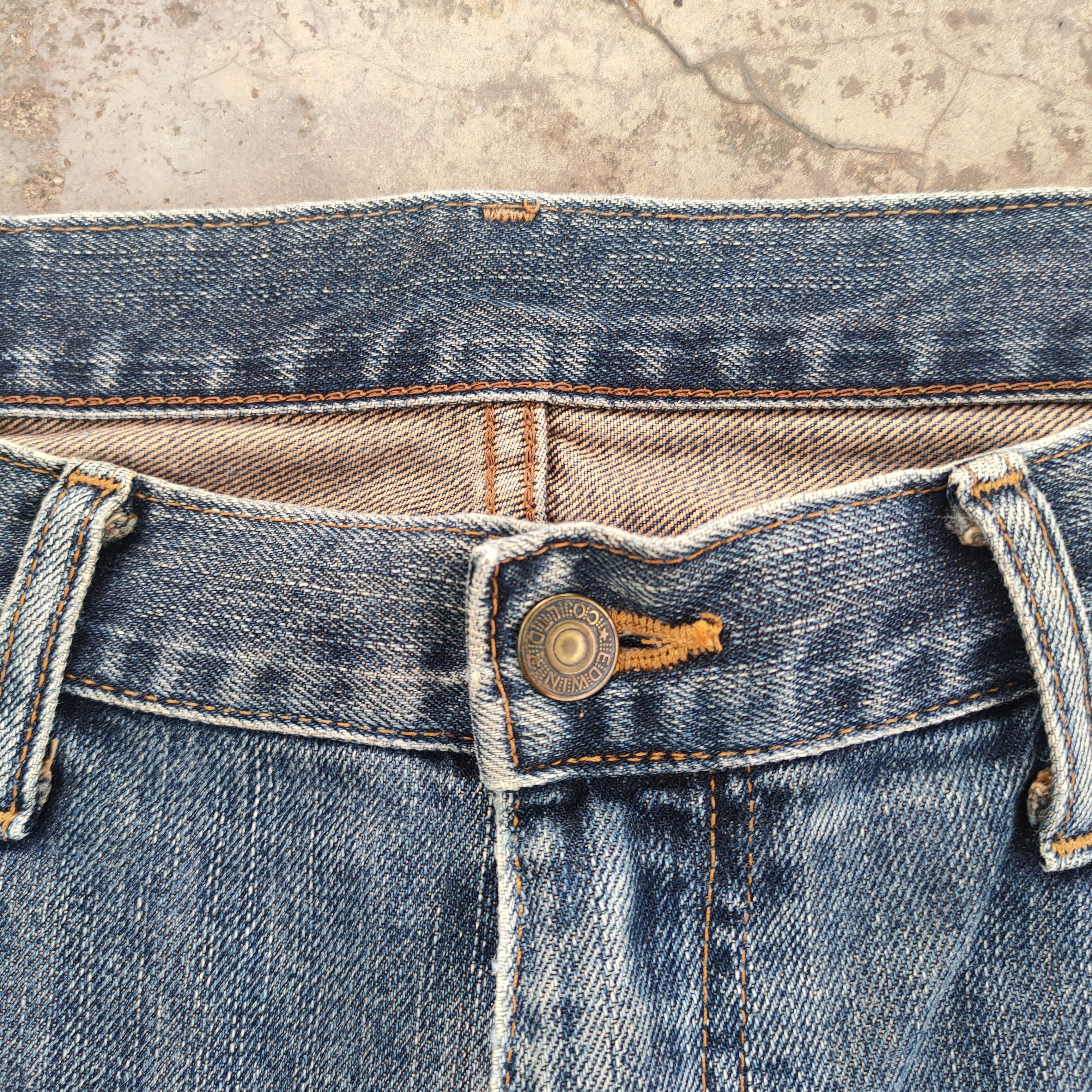 Edwin VINTAGE EDWIN FADED DISTRESSED JEANS DENIM PANTS Size US 35 - 6 Thumbnail