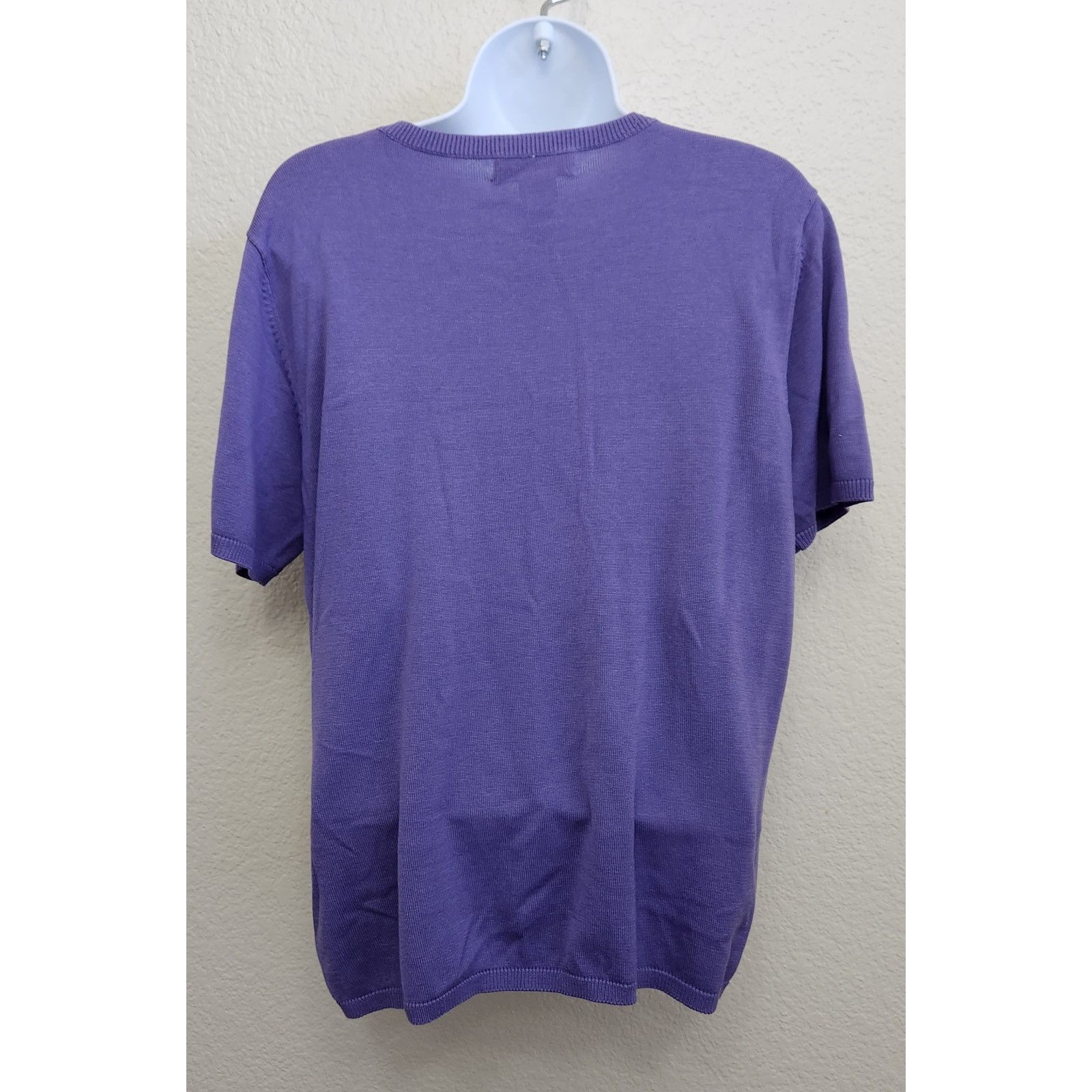 Other Draper's & Damon's Purple Tight Knit Silk Blend Top Large Size L / US 10 / IT 46 - 3 Thumbnail
