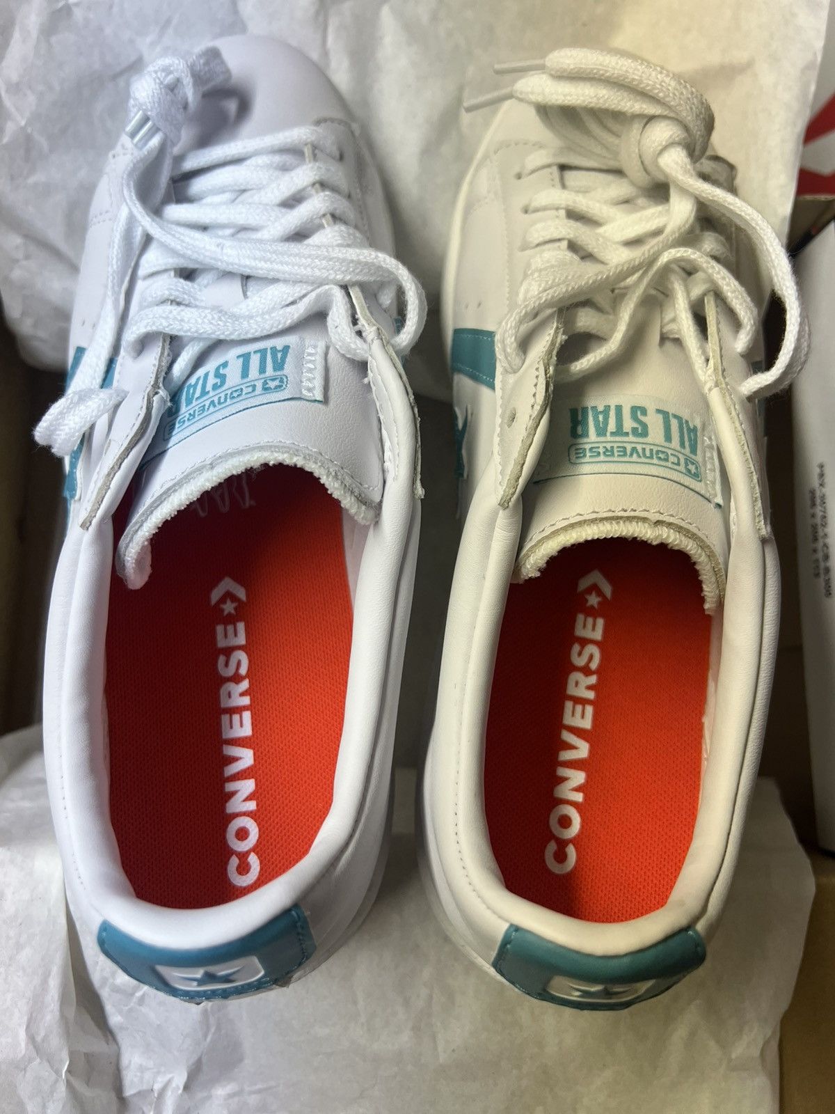 Converse Converse Pro Leather OX Low White Teal Size US 8.5 / EU 41-42 - 9 Thumbnail