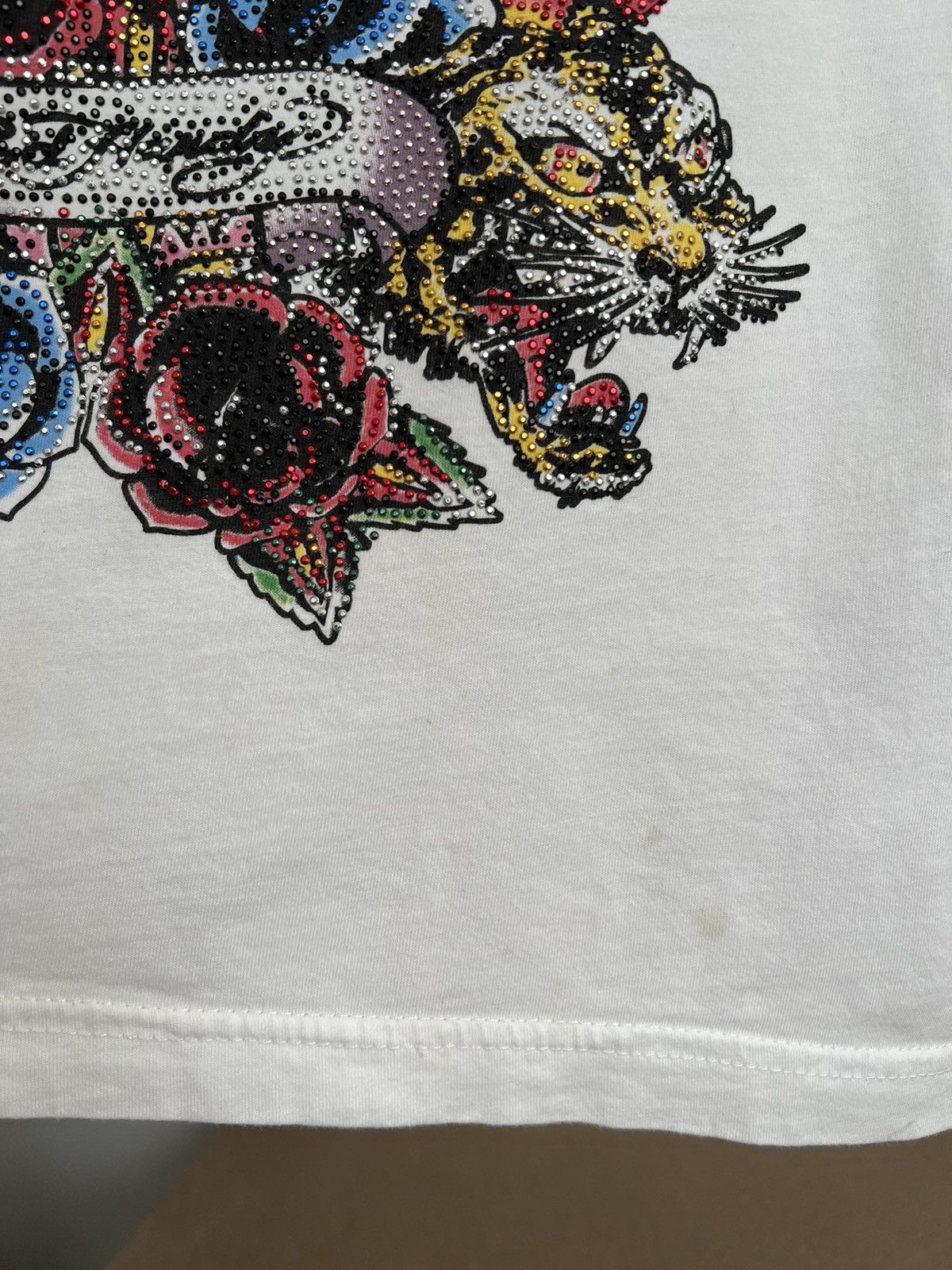Ed Hardy Ed Hardy Christian Audigier Eagle Tattoo White T-shirt Size US L / EU 52-54 / 3 - 10 Thumbnail