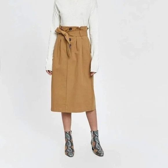 Other Stelen Womens Skirt Size Large Tan Carla Belted Midi Size 30" / US 8 / IT 44 - 8 Thumbnail