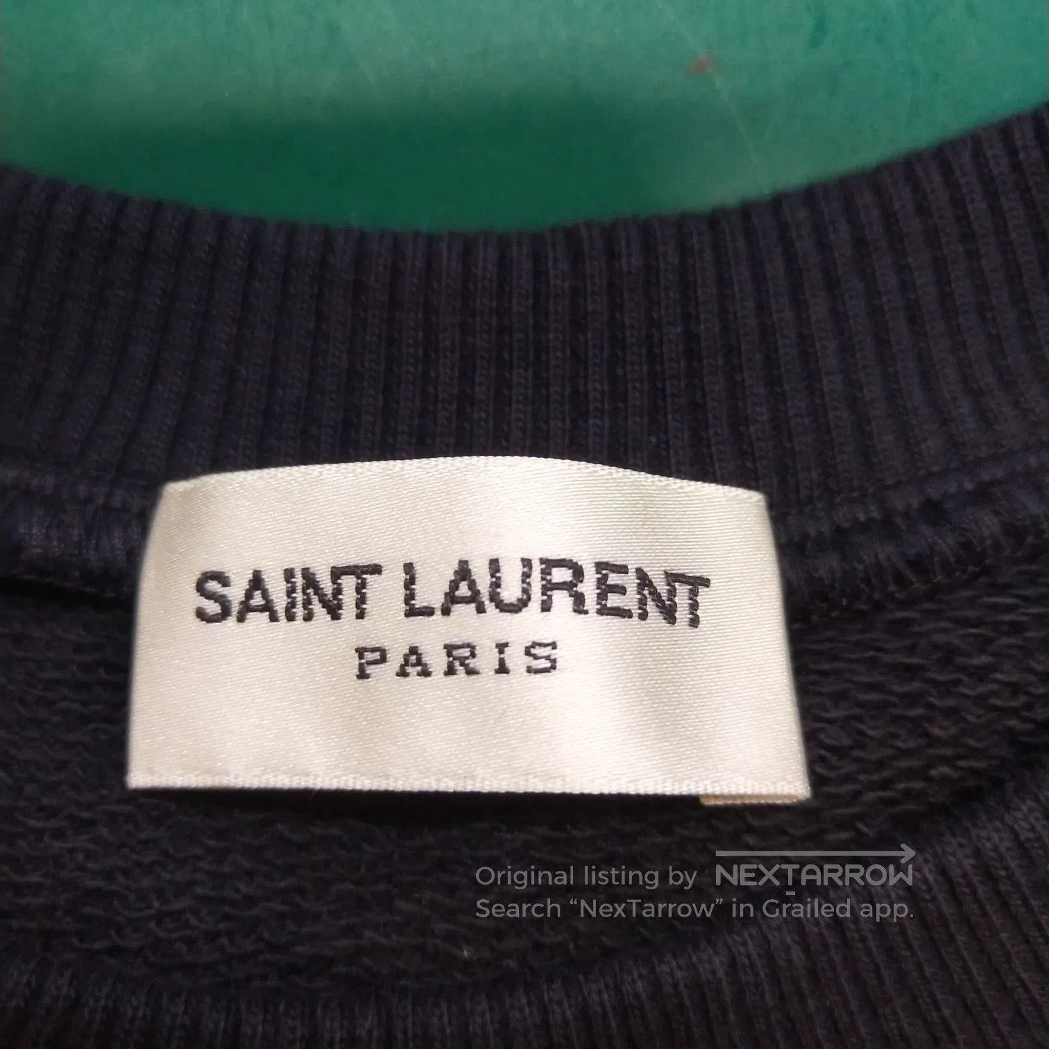 Saint Laurent Paris Saint Laurent XS Cotton Paneled Crewneck Sweatshirt. Size US XS / EU 42 / 0 - 4 Thumbnail