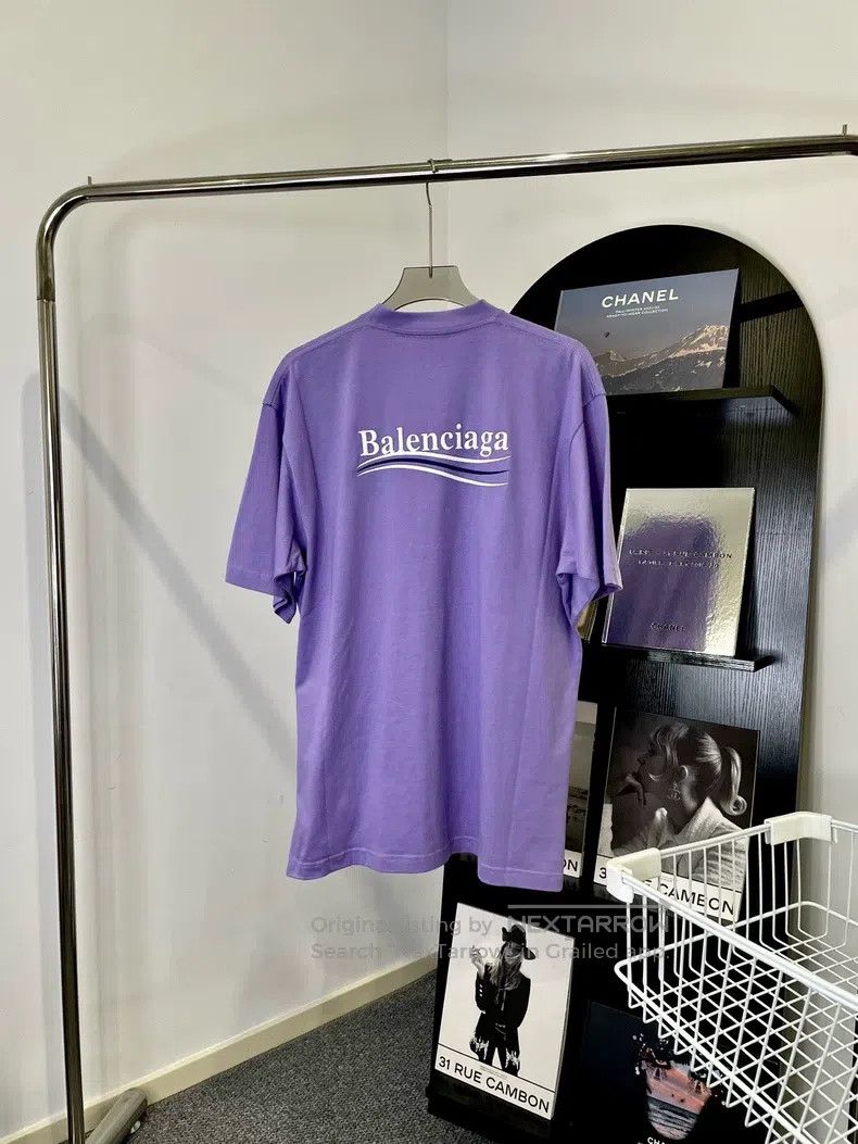 Balenciaga Balenciaga White Coke Embroidered Purple T-Shirt Size US XXS / EU 40 - 4 Thumbnail