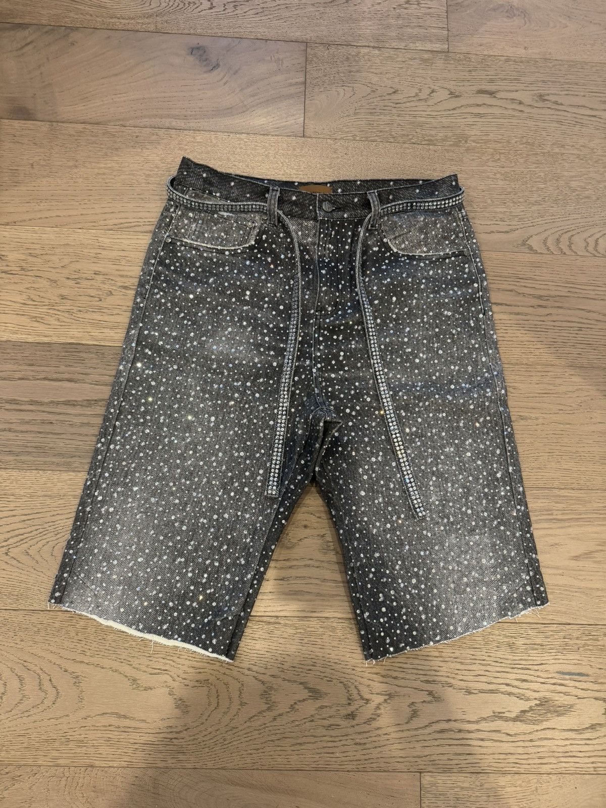 Birth of Royal Child Birth of Royal Child Swarovski Denim Cut-Off Shorts Size US 36 / EU 52 - 1 Thumbnail