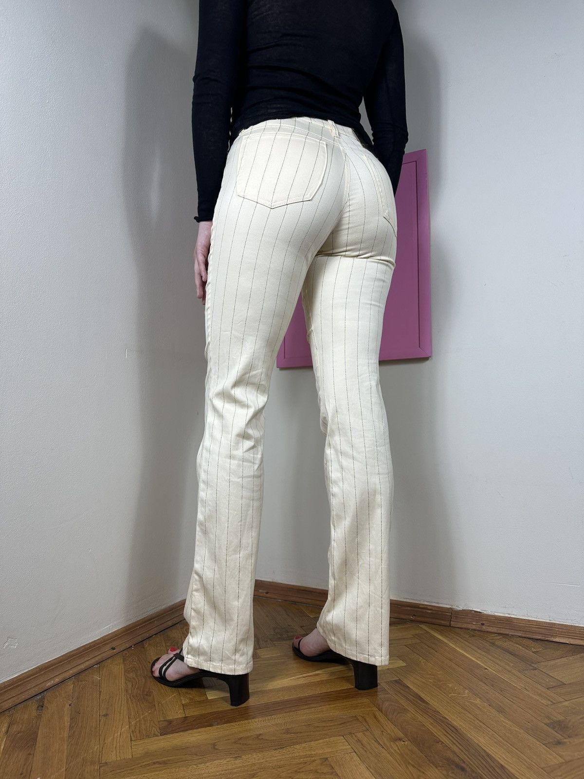 Versace Jeans Couture Versace Jeans Couture Vintage Striped Pants Trousers Disco Size 27" / US 4 / IT 40 - 2 Thumbnail