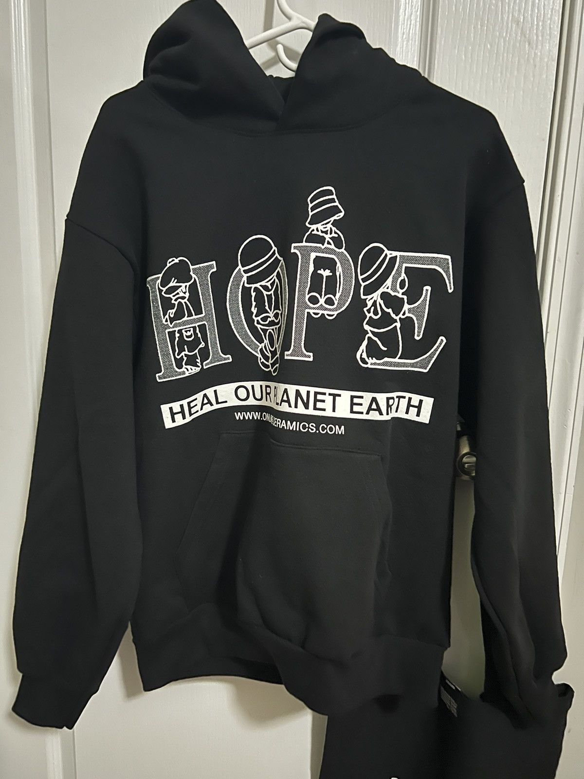image of Online Ceramics Hope Hoodie in Black, Men's (Size Medium)