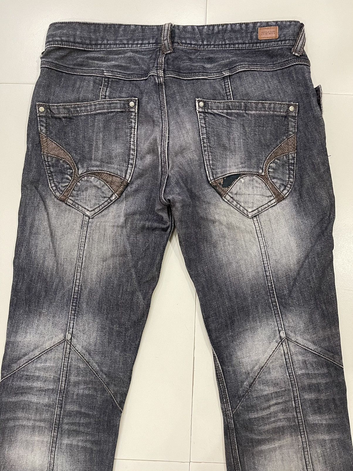 Nicole Club DOPE FLARE BLACK JEANS STREETWEAR NICOLE CLUB FOR MEN Size US 30 / EU 46 - 7 Thumbnail