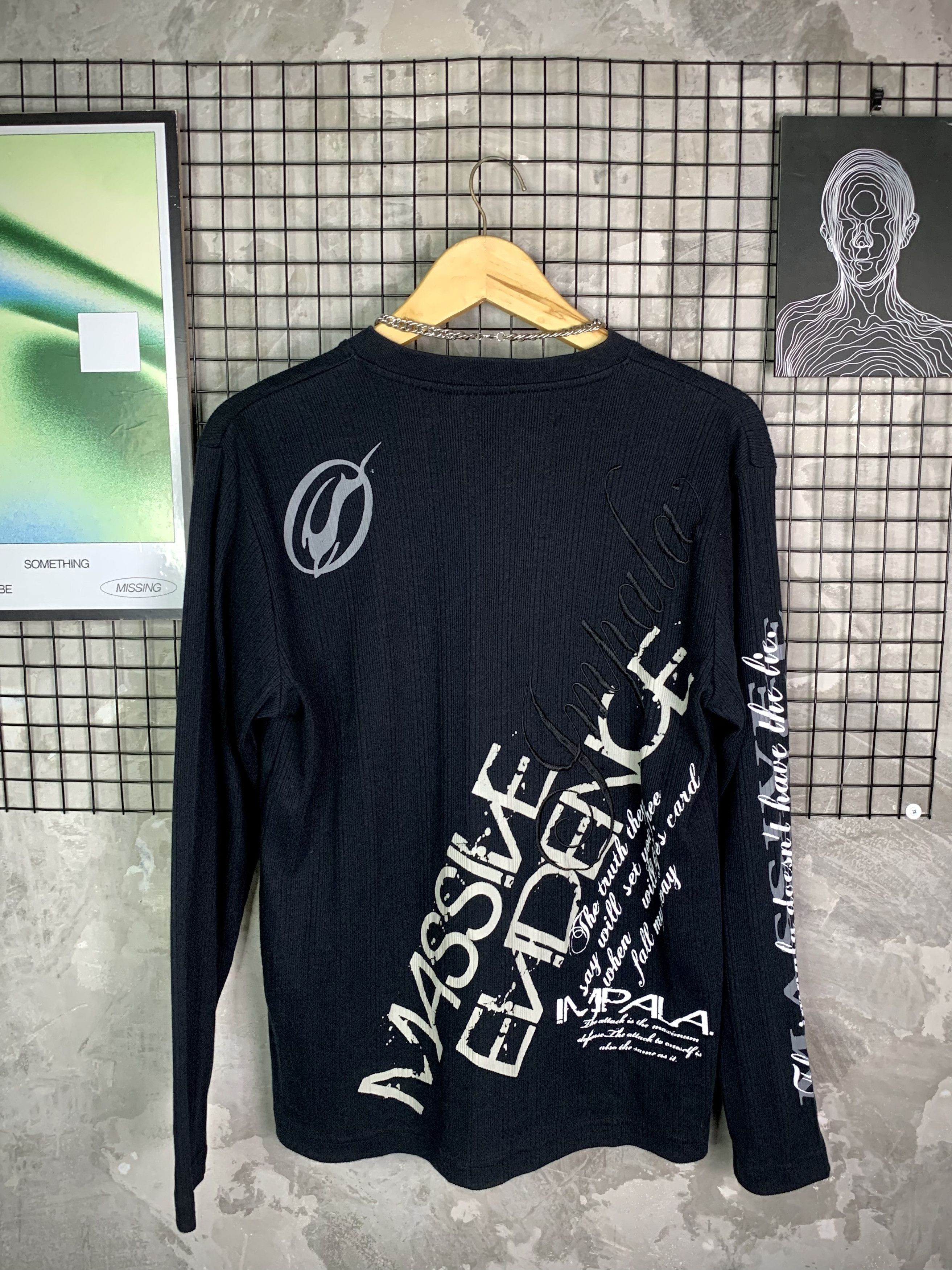 Hysteric Glamour Y2K Impala Grunge Graphic Poem LongSleeve Thermal V Neck Size US M / EU 48-50 / 2 - 5 Thumbnail