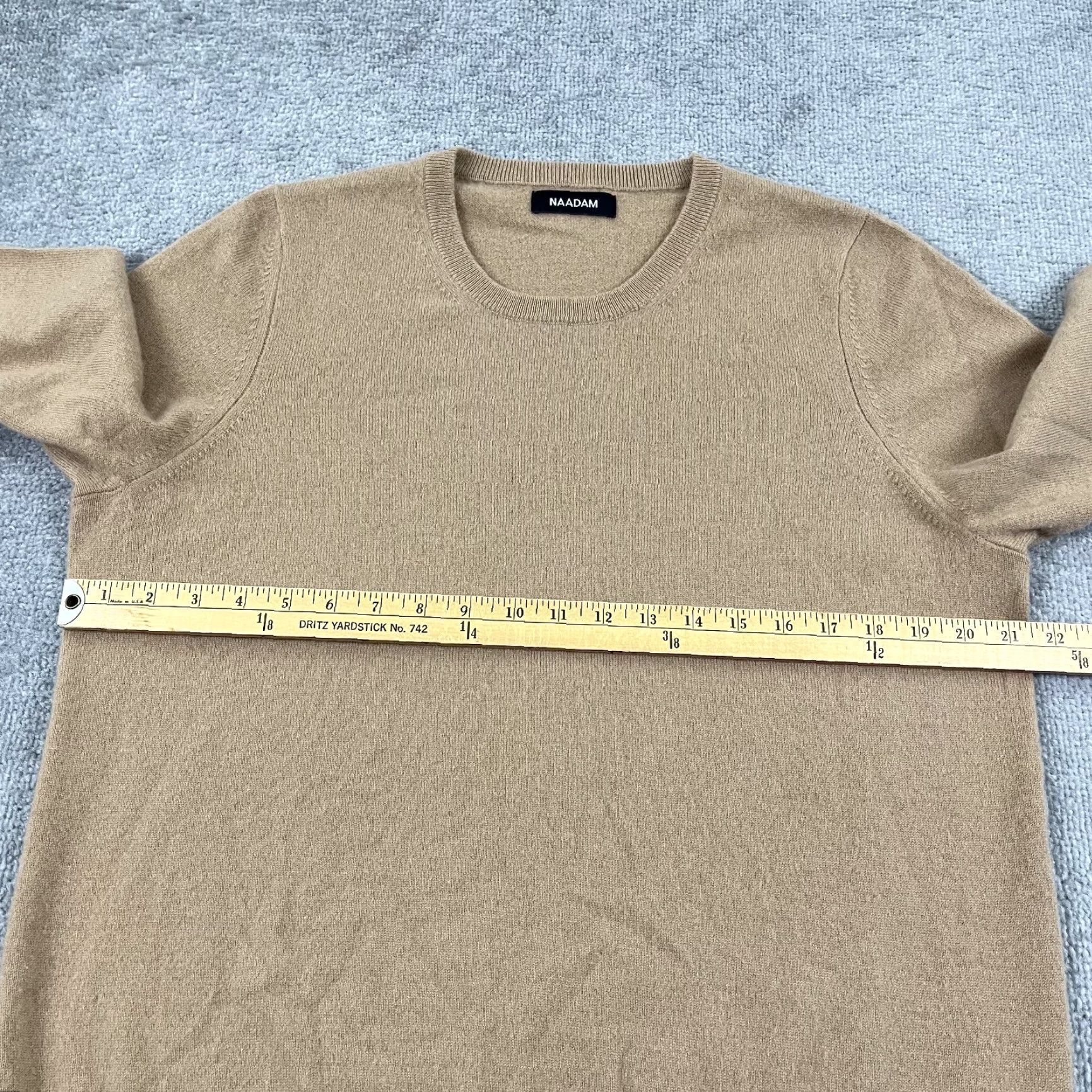 NAADAM Naadam Cashmere Sweater Womens XL Brown Pullover Crew Neck Long Sleeve Soft Cozy Lightweight Size XL / US 12-14 / IT 48-50 - 6 Thumbnail