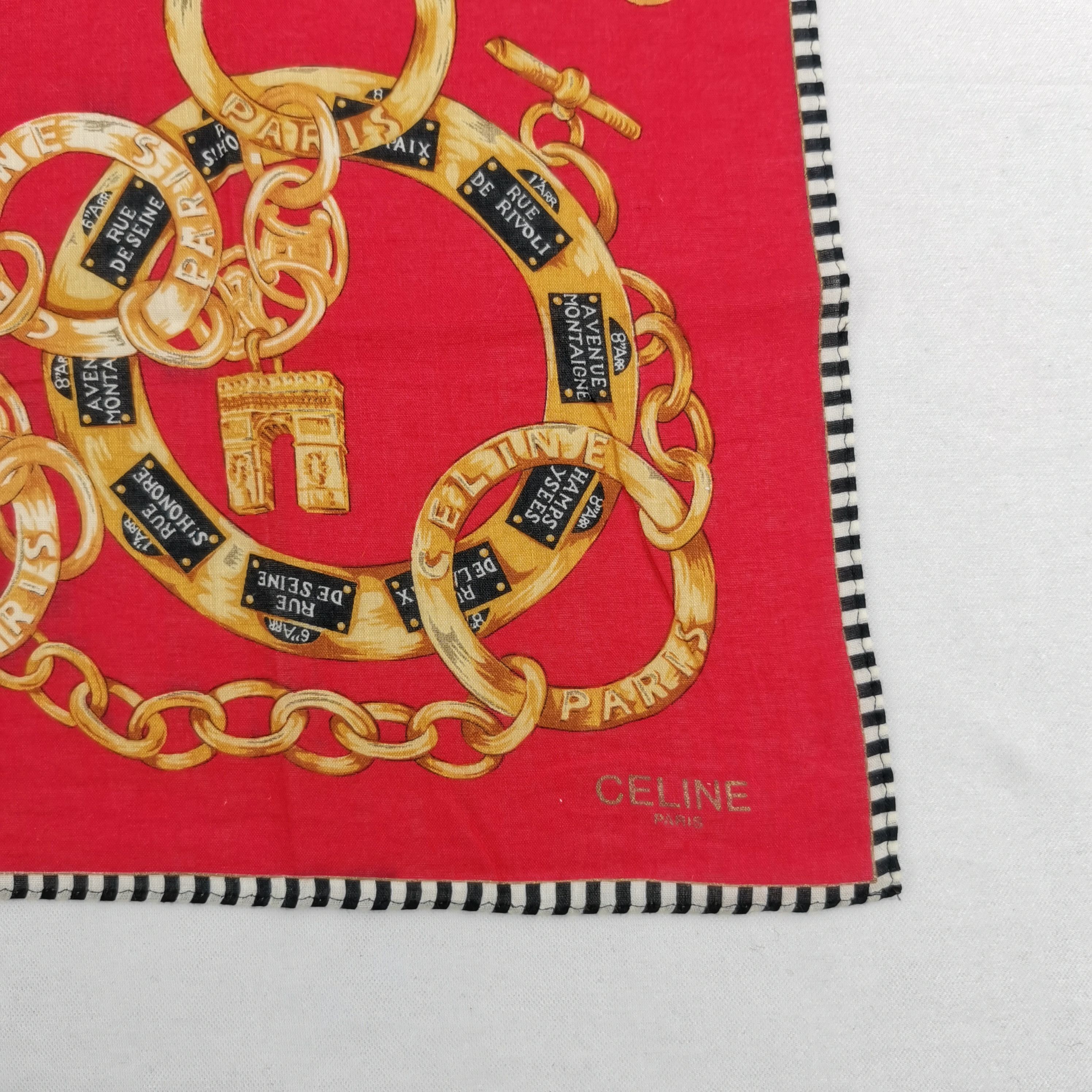 Celine Vintage Celine Paris Handkerchief Bandana Pocket Square Size ONE SIZE - 3 Thumbnail