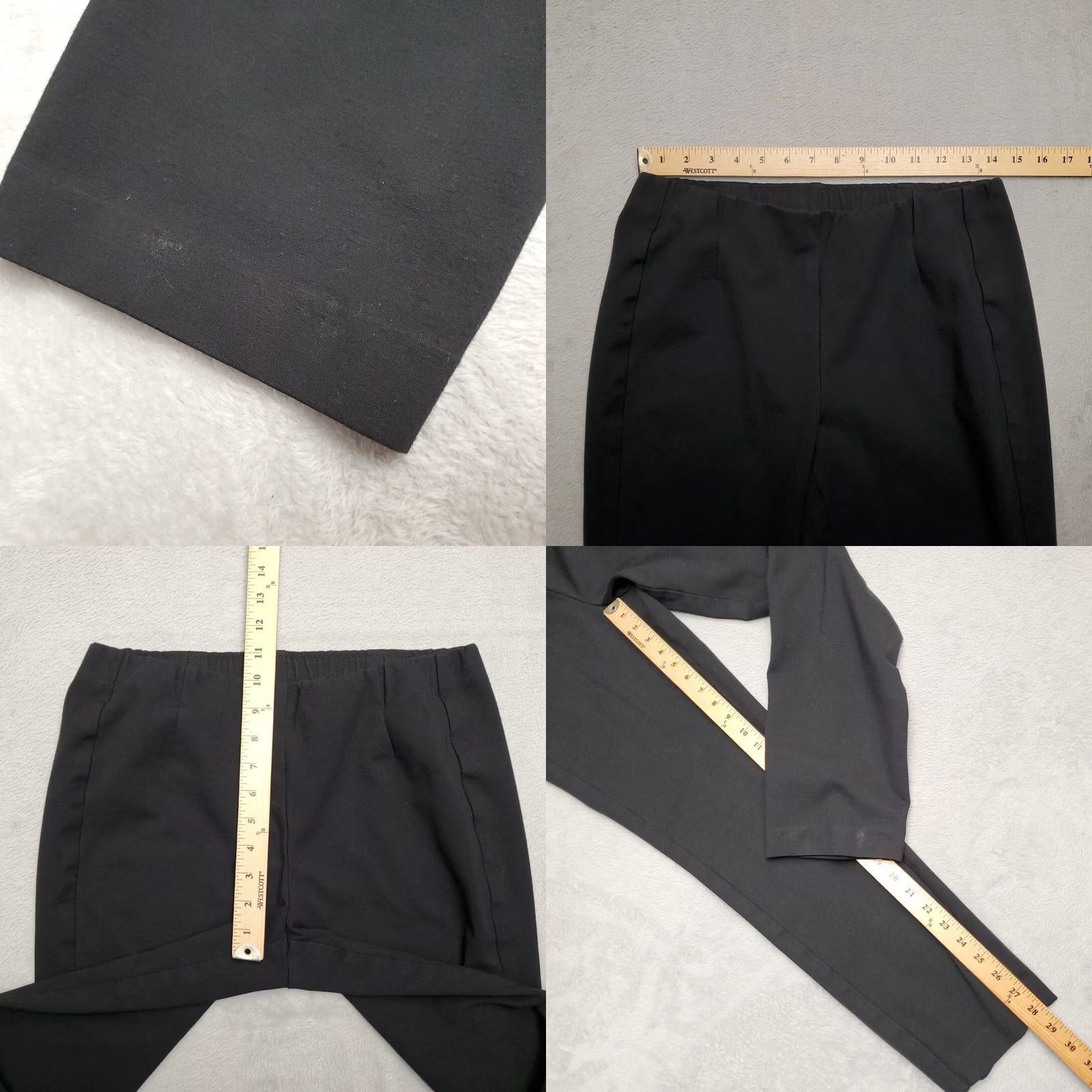 J. Jill J Jill Pant Women S Black Ponte Viscose Nylon 4 Way Stretch Pleated Slim Leg Pants, Slim, Black, Women S, Regular, Ponte, 28 in Inseam Size 28" / US 6 / IT 42 - 8 Thumbnail