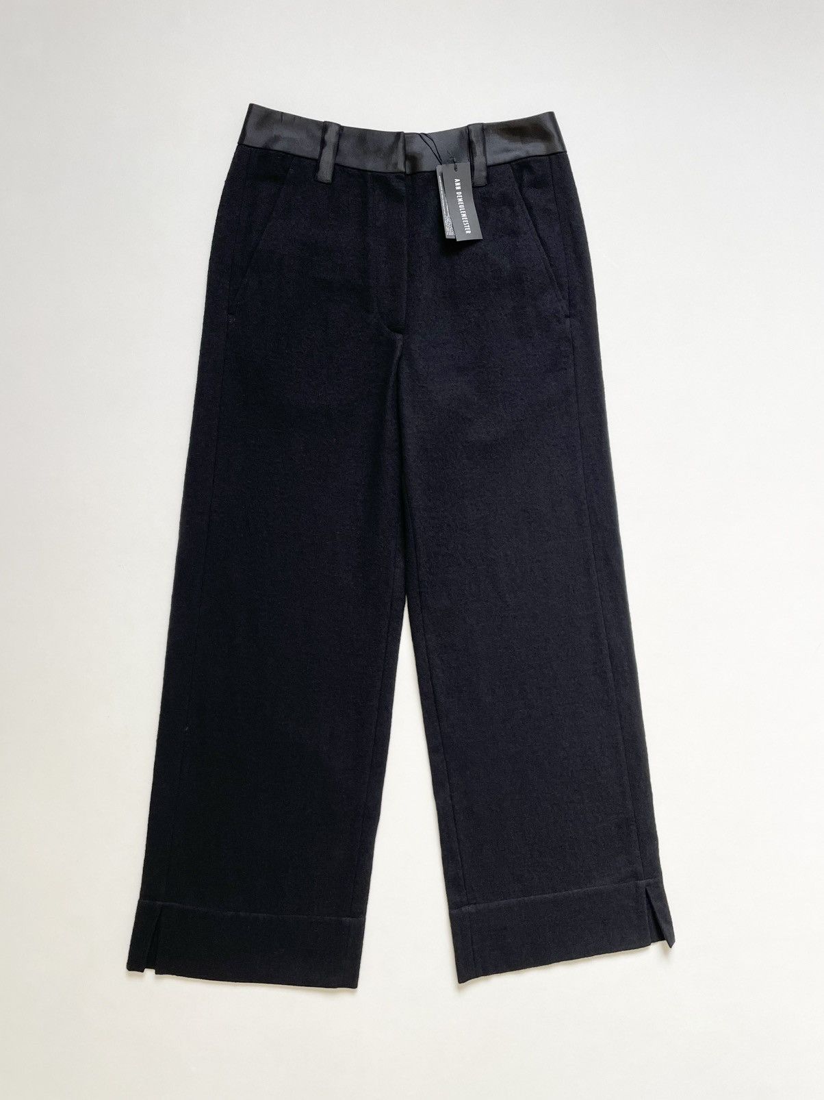 Ann Demeulemeester Brushed Black Wool ‘Wide Leg’ Pants Size US 32 / EU 48 - 17 Thumbnail