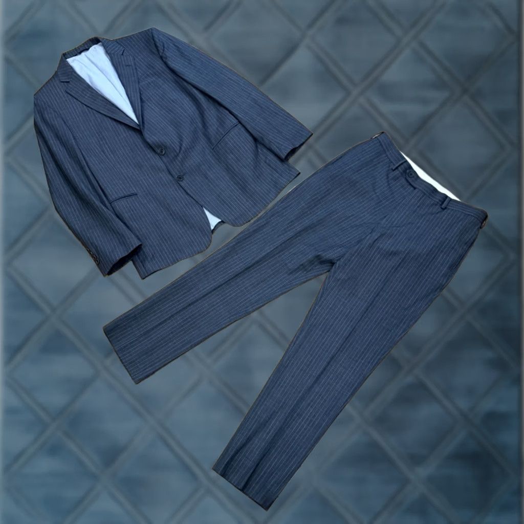 Brooks Brothers Brooks Brothers Explorer Regent Fit Suit Mens 44L Gray Striped Wool 38 X 32 Size 44R - 1 Thumbnail
