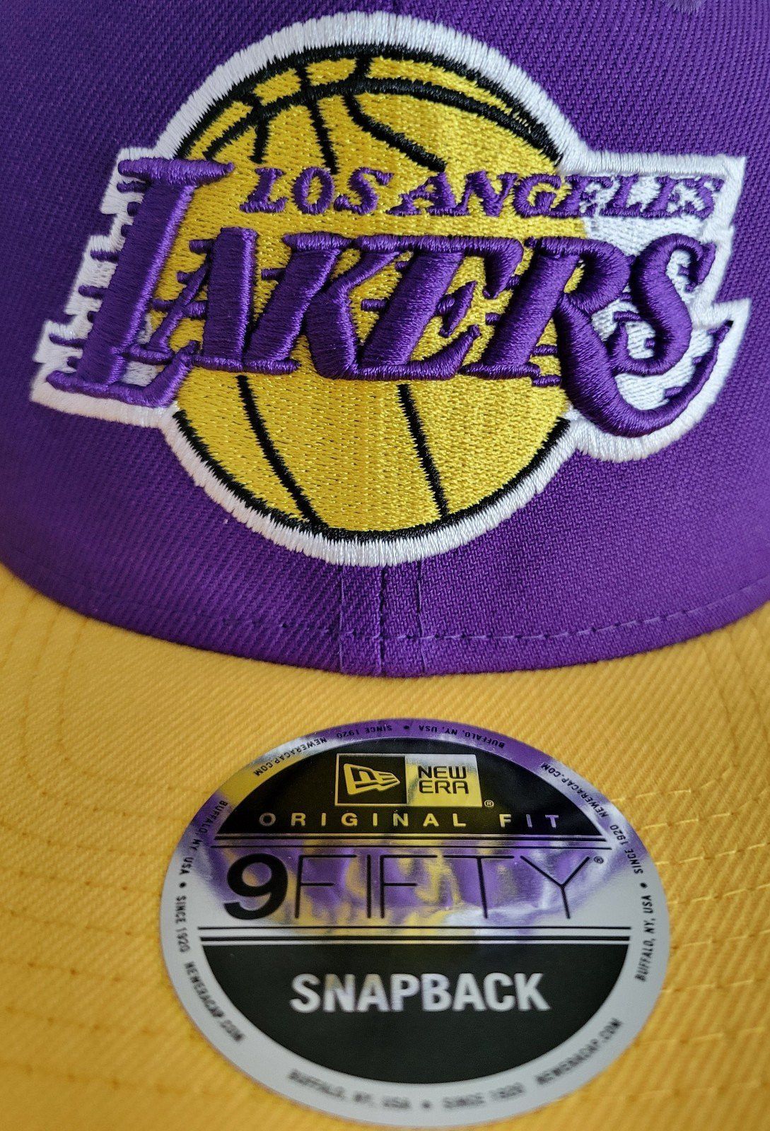 New Era *Firm* Los Angeles Lakers New Era 9fifty Snapback Hat Size ONE SIZE - 2 Thumbnail
