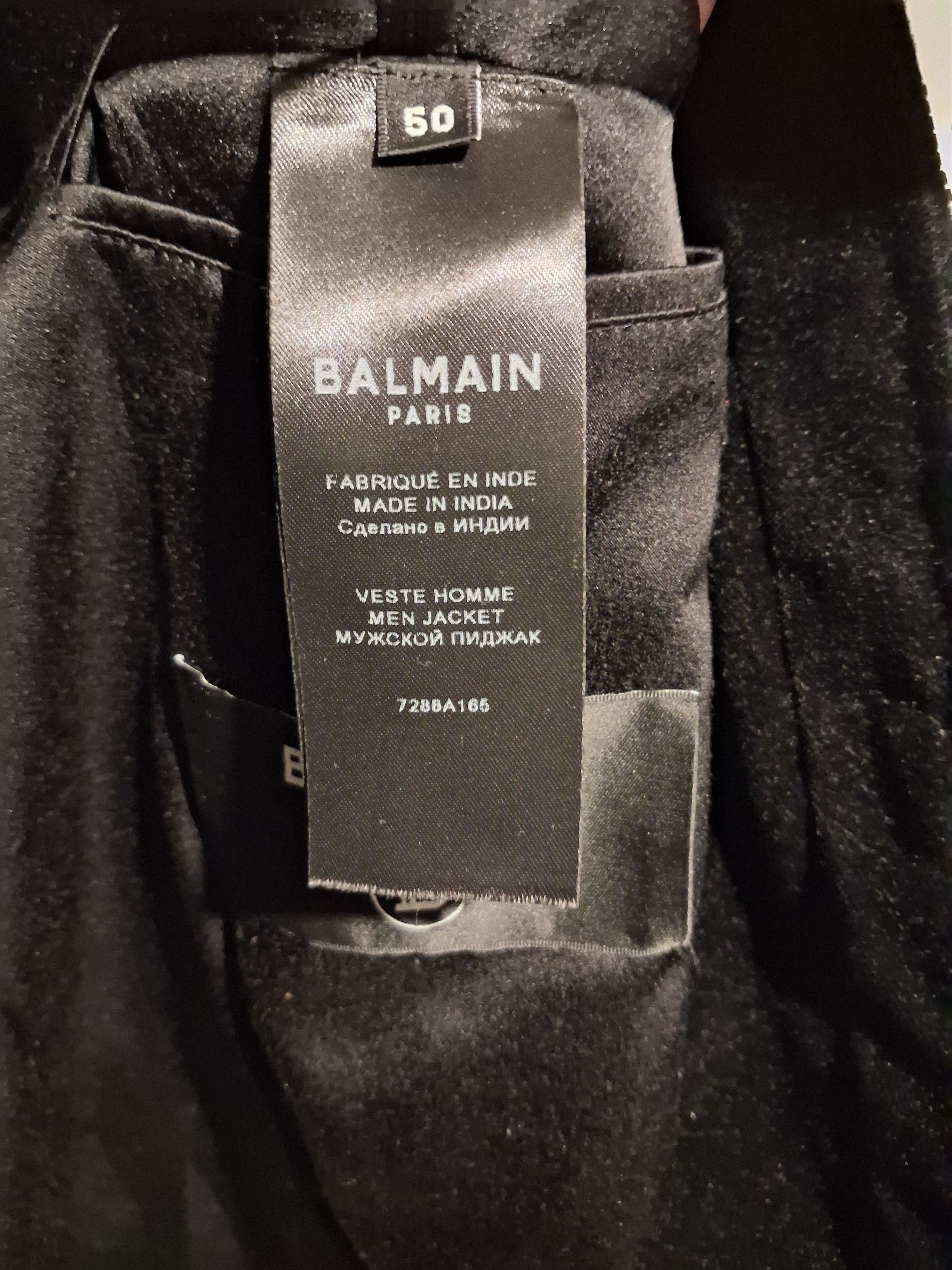 Balmain Black military Balmain blazer Size 50L - 4 Thumbnail