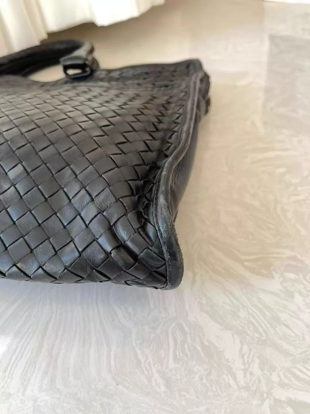 Bottega Veneta Woven Black Leather Tote Bag Size ONE SIZE - 7 Thumbnail